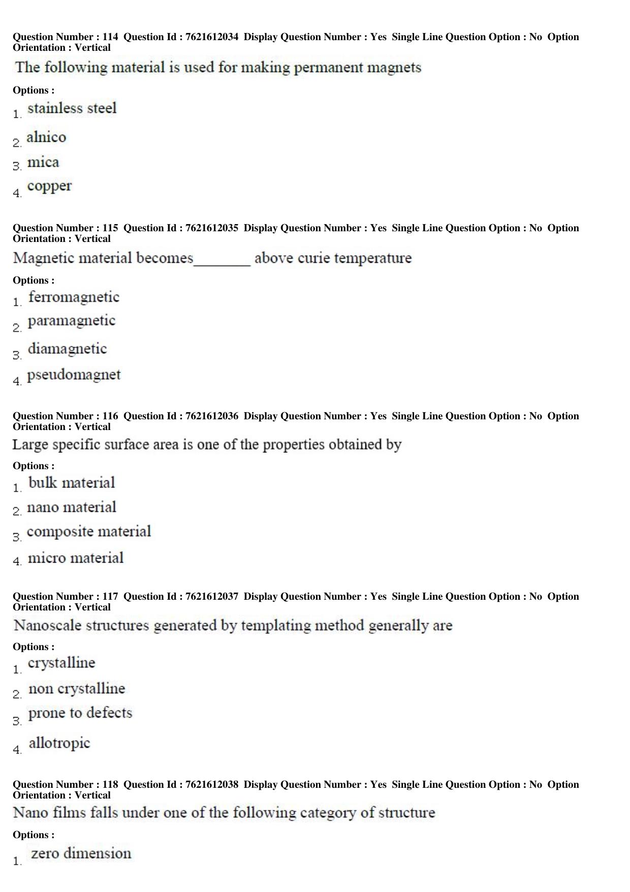 TS PGECET 2017: NanoTechnology Question Papers - Page 27