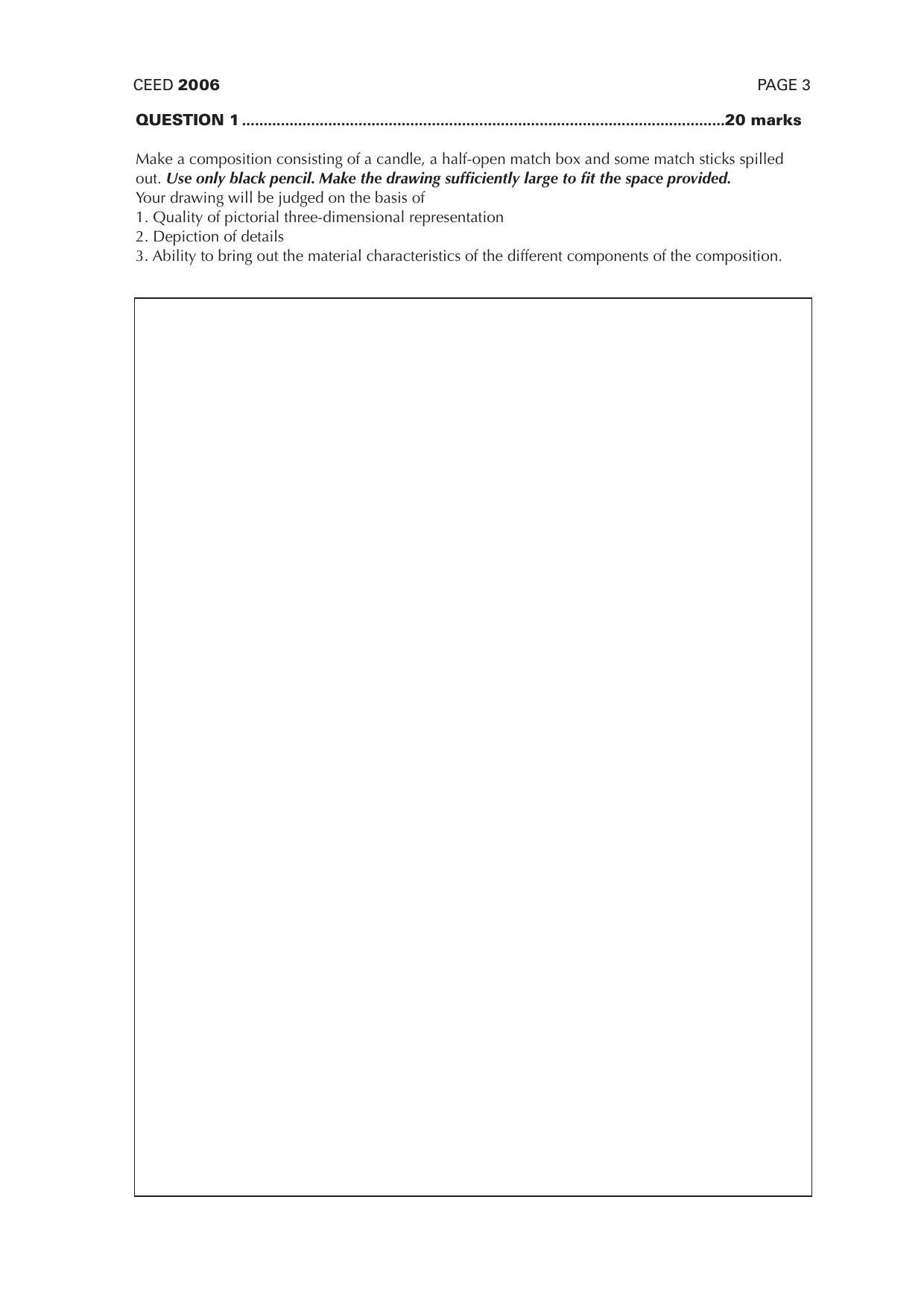 CEED 2006 Question Paper - Page 2