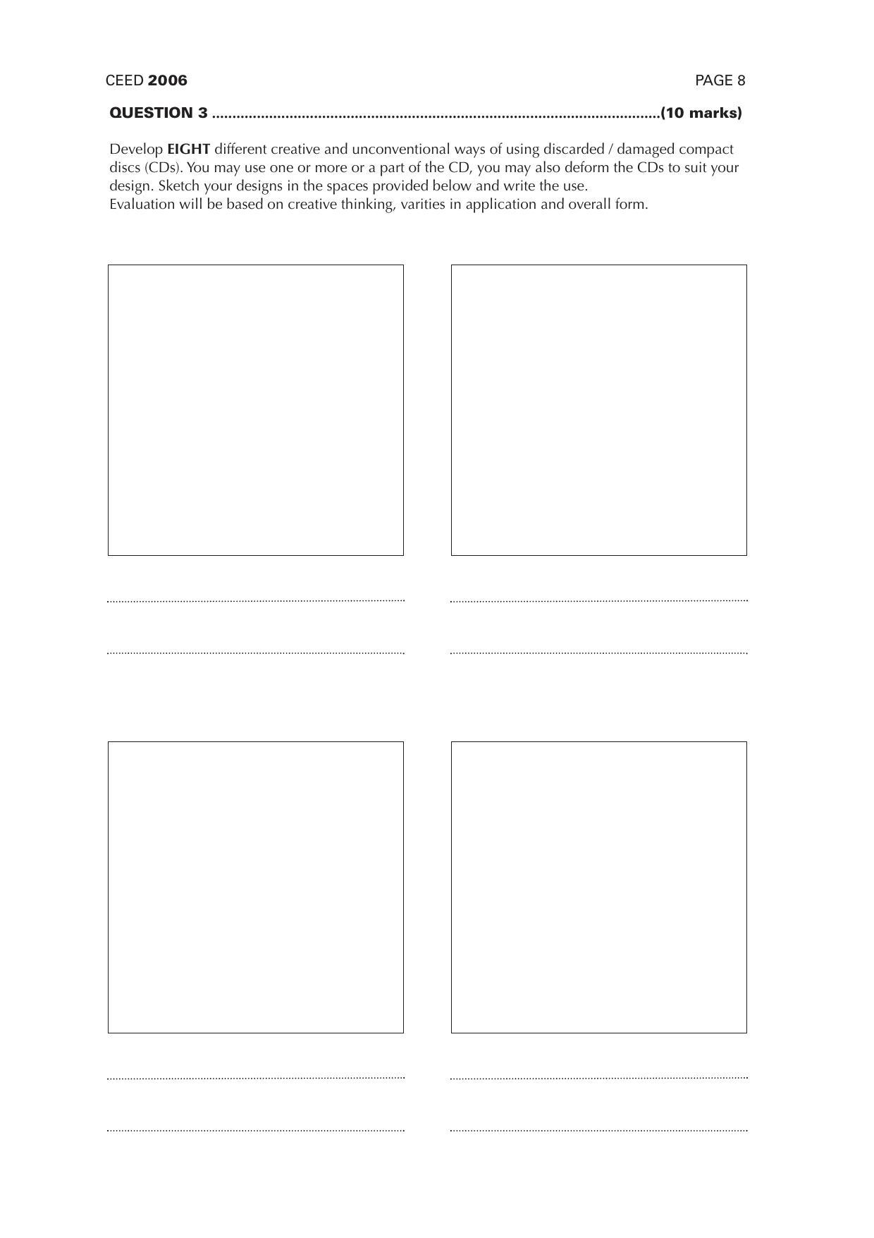 CEED 2006 Question Paper - Page 7