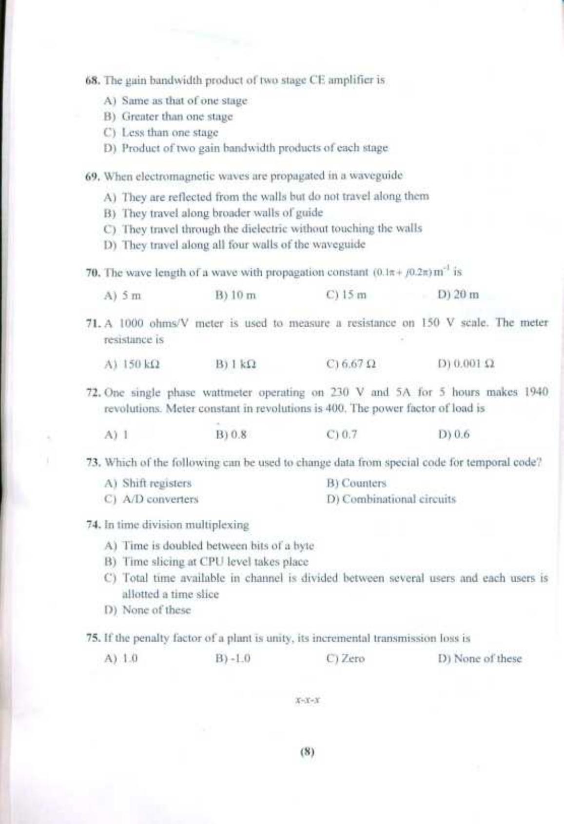 PU CET UG 2017 M.E. Electrical Engg. (Power System) Question Paper - Page 9