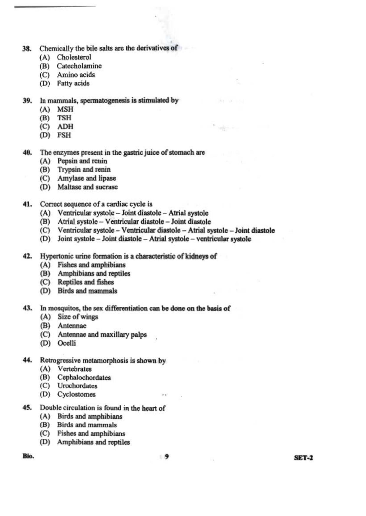 OJEE 2013 Biology Set 2 Question Paper - Page 7