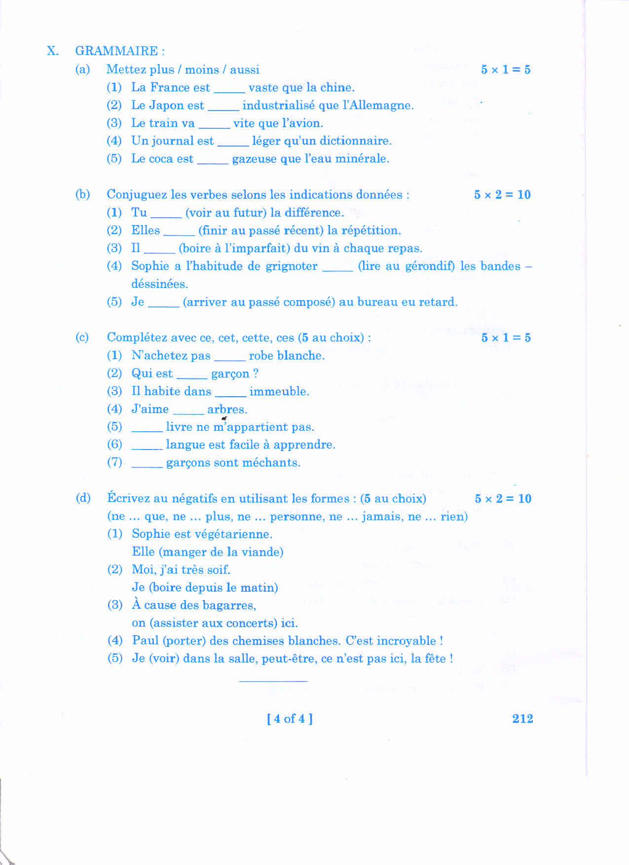 AP Inter 2nd Year FRENCH-II March-2020-General Question Paper - Page 4