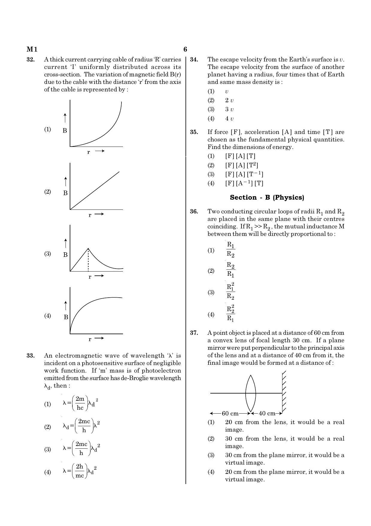 NEET M1 2021 Question Paper - Page 6