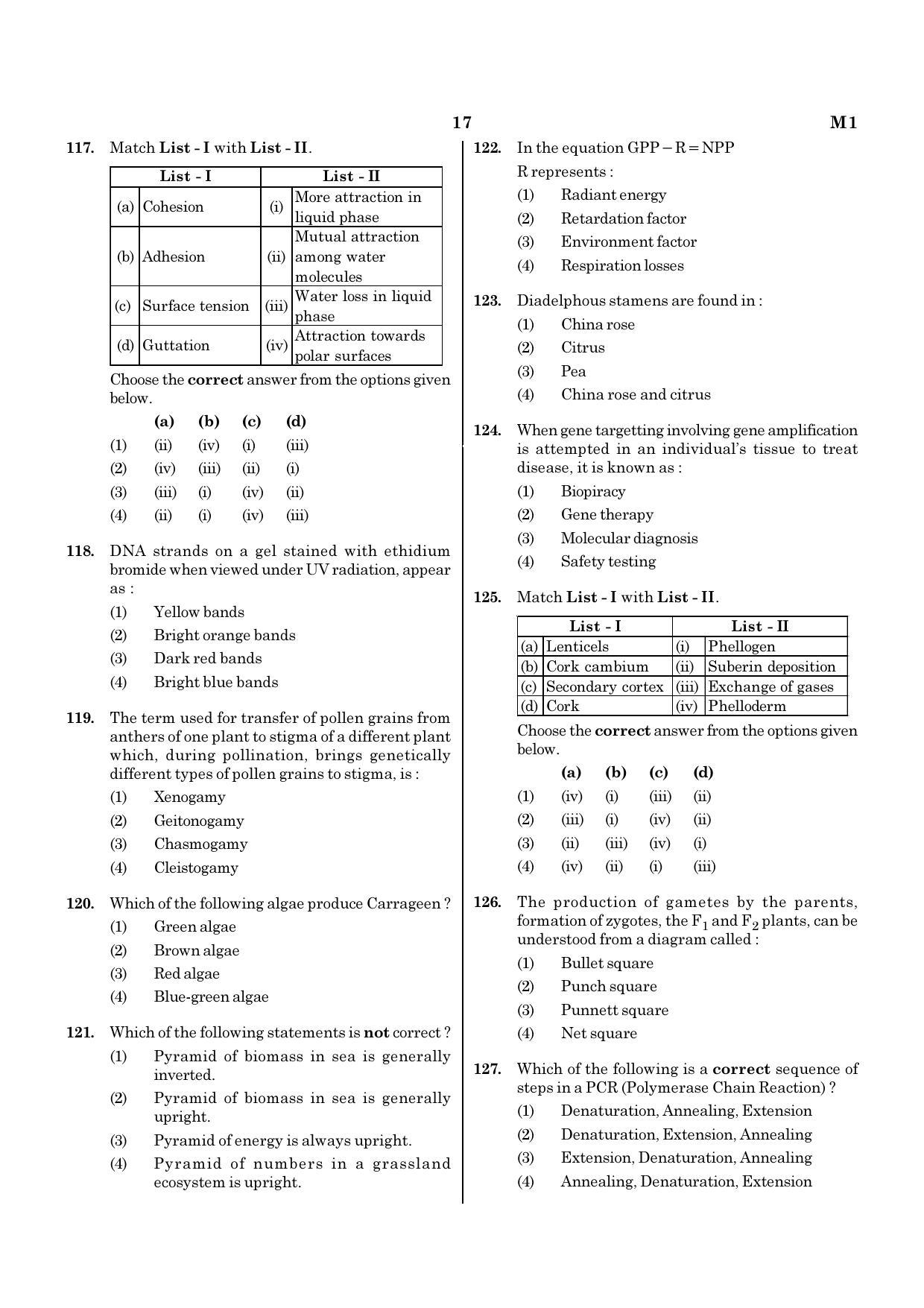 NEET M1 2021 Question Paper - Page 17