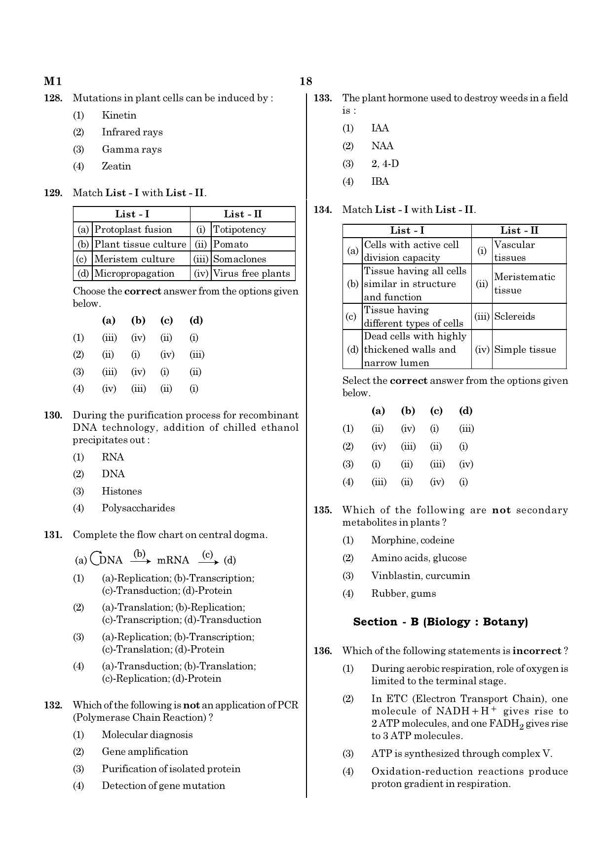 NEET M1 2021 Question Paper - Page 18