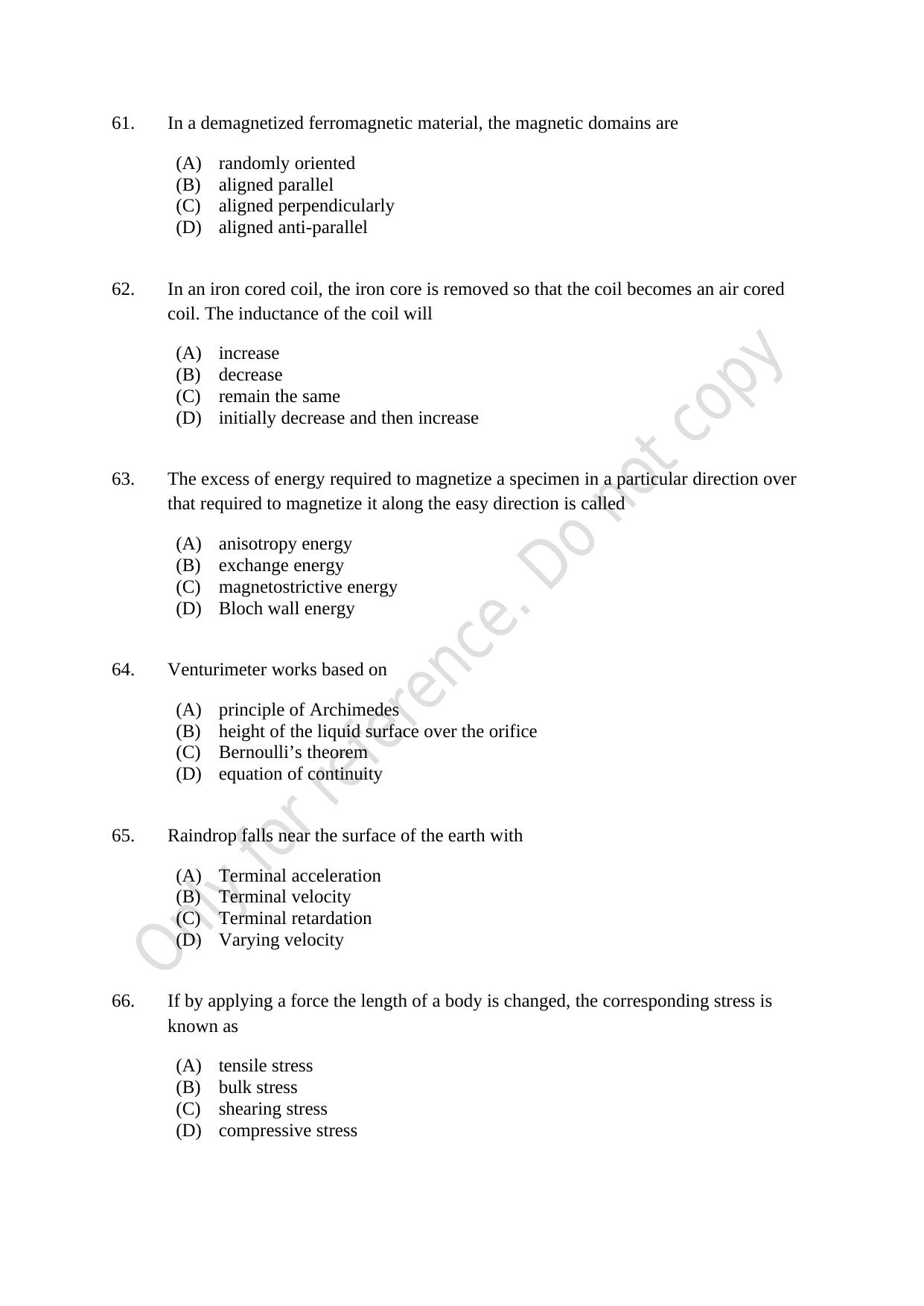 CUSAT CAT 2021 MSc Physics Question Paper - Page 13