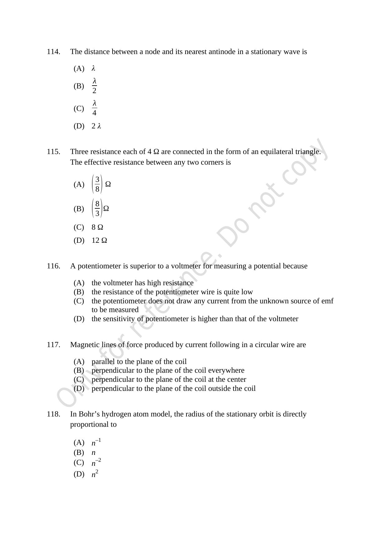 CUSAT CAT 2021 MSc Physics Question Paper - Page 24