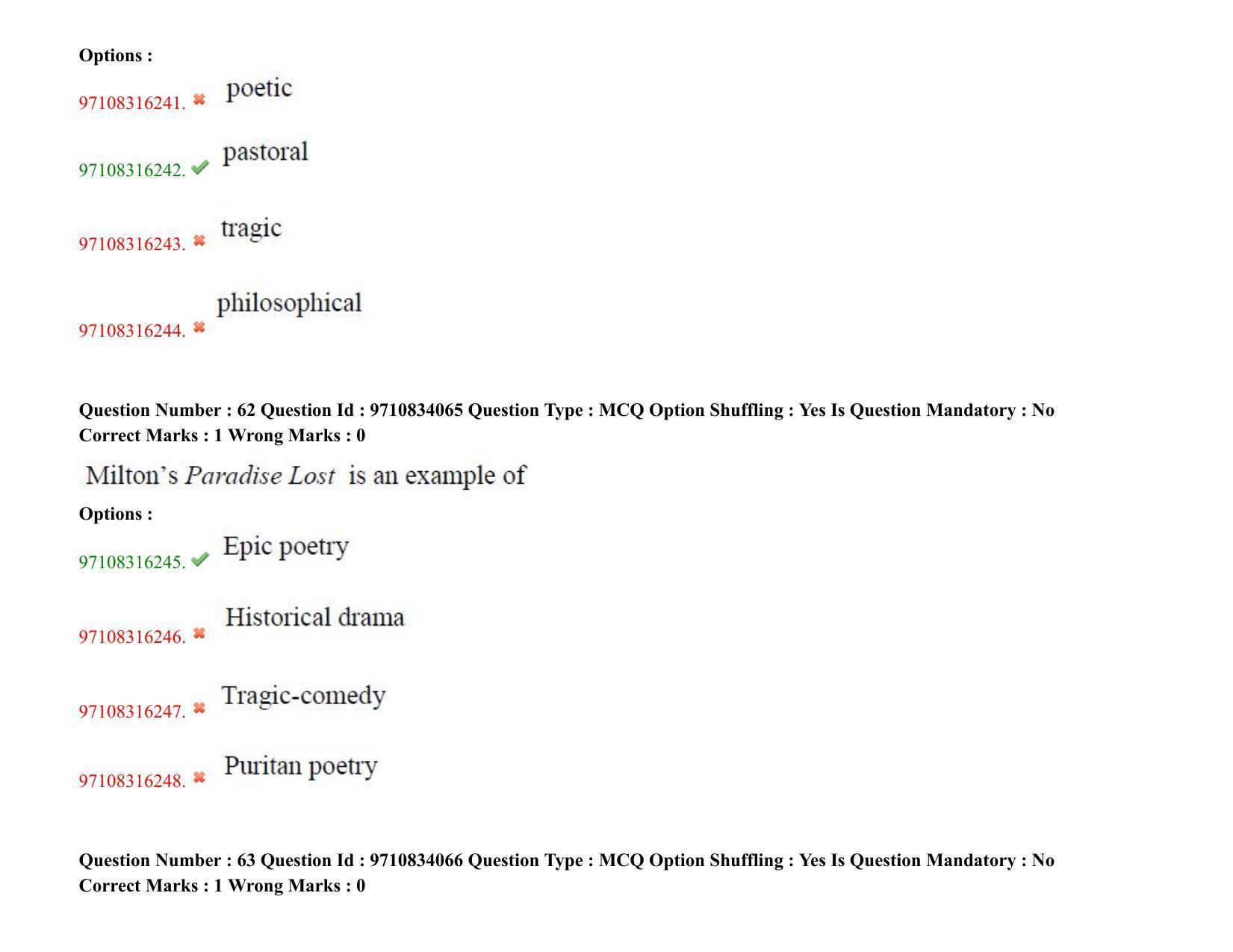 TS CPGET 2020 M.A. English (Shift 1) Question Paper with Answer Key - Page 38