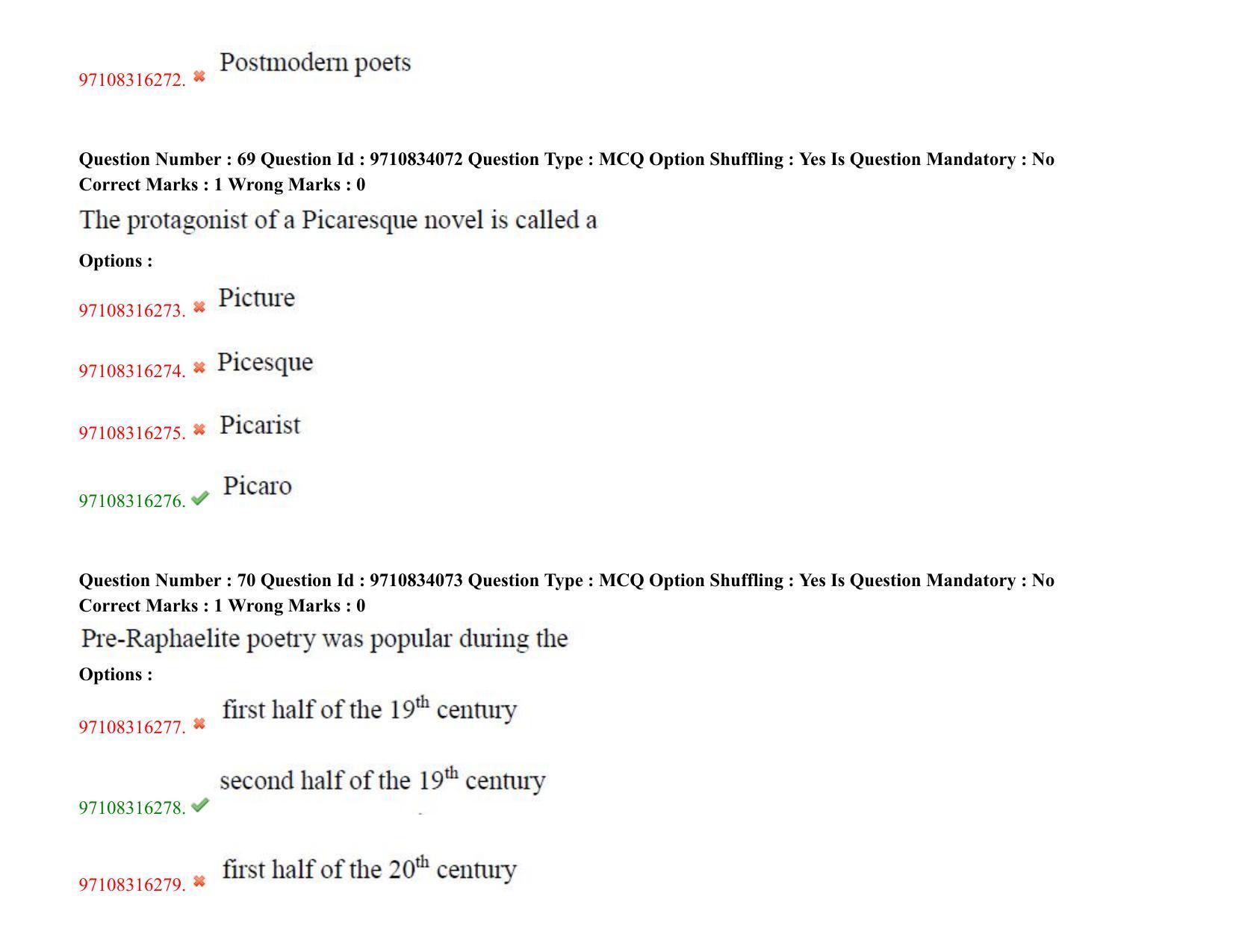 TS CPGET 2020 M.A. English (Shift 1) Question Paper with Answer Key - Page 42
