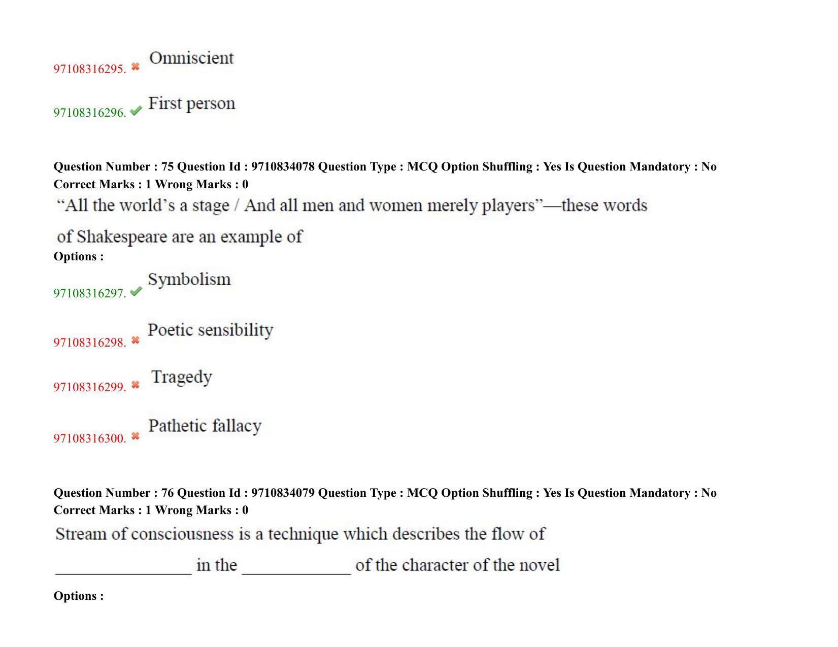 TS CPGET 2020 M.A. English (Shift 1) Question Paper with Answer Key - Page 45