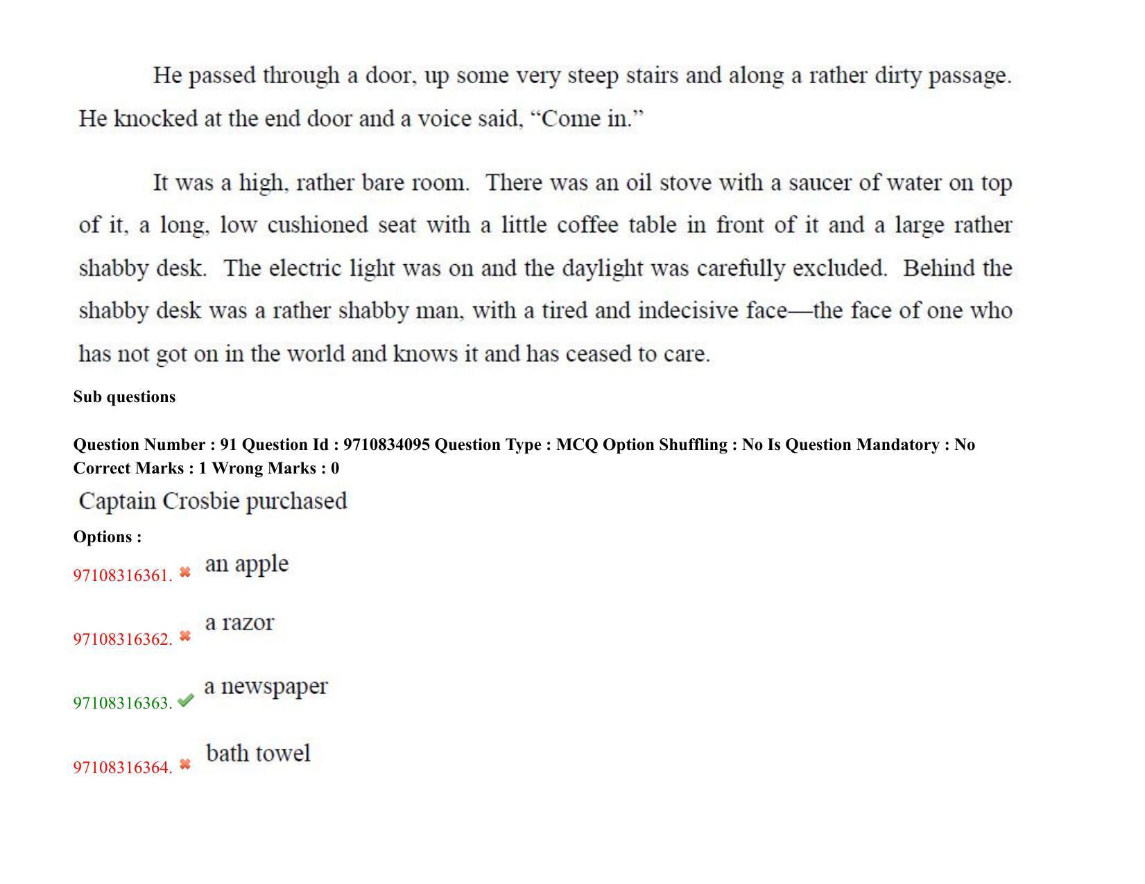 TS CPGET 2020 M.A. English (Shift 1) Question Paper with Answer Key - Page 55