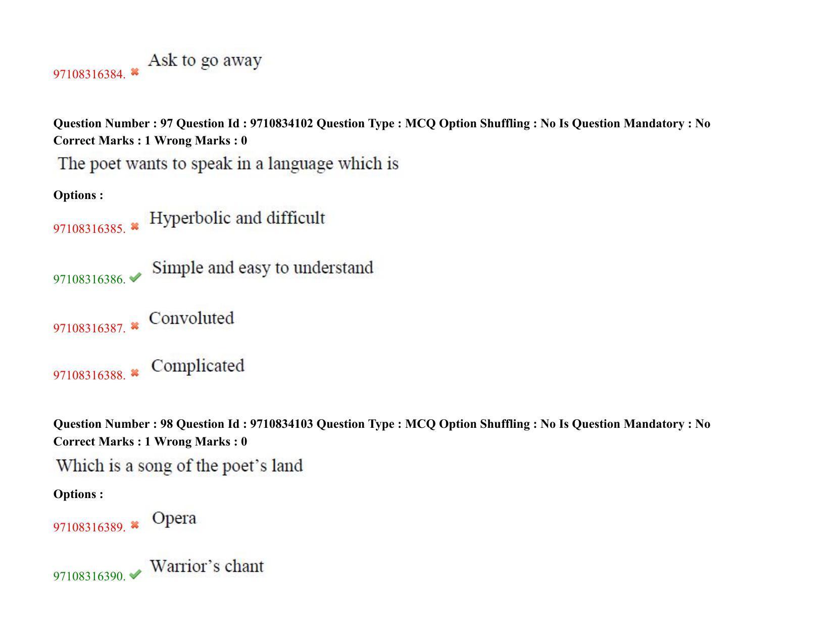 TS CPGET 2020 M.A. English (Shift 1) Question Paper with Answer Key - Page 60