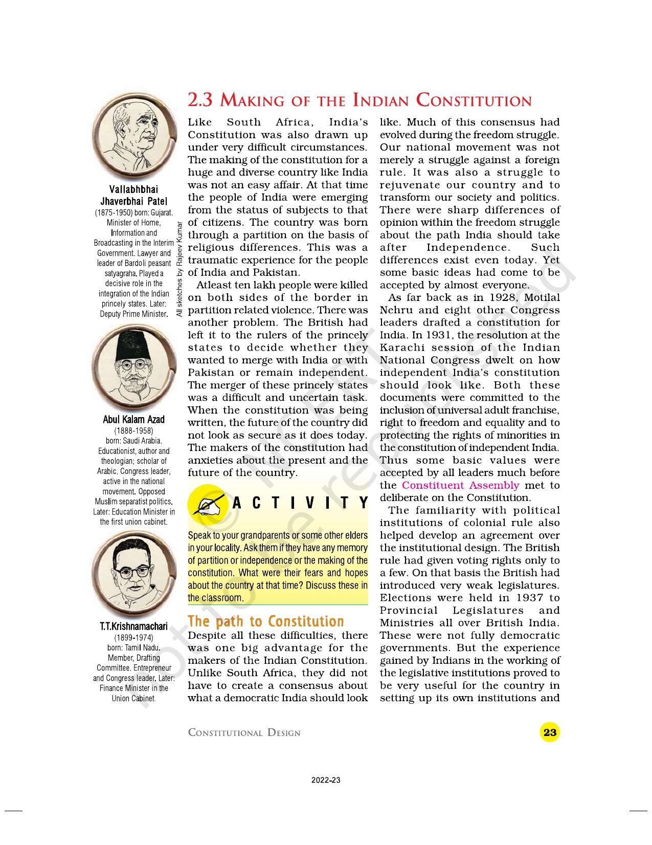 NCERT Book for Class 9 Civics Chapter 3 Constitutional Design - Page 6