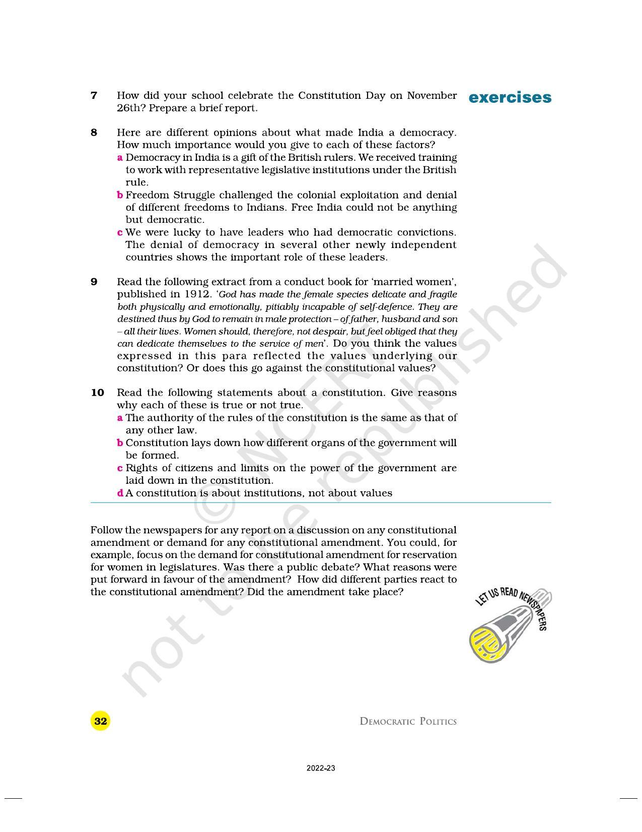 NCERT Book for Class 9 Civics Chapter 3 Constitutional Design - Page 15