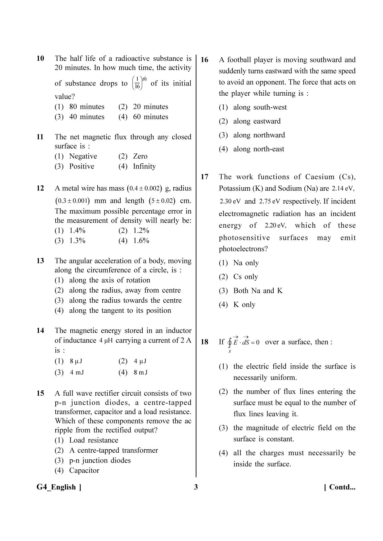 NEET 2023 G4 Question Paper - Page 3