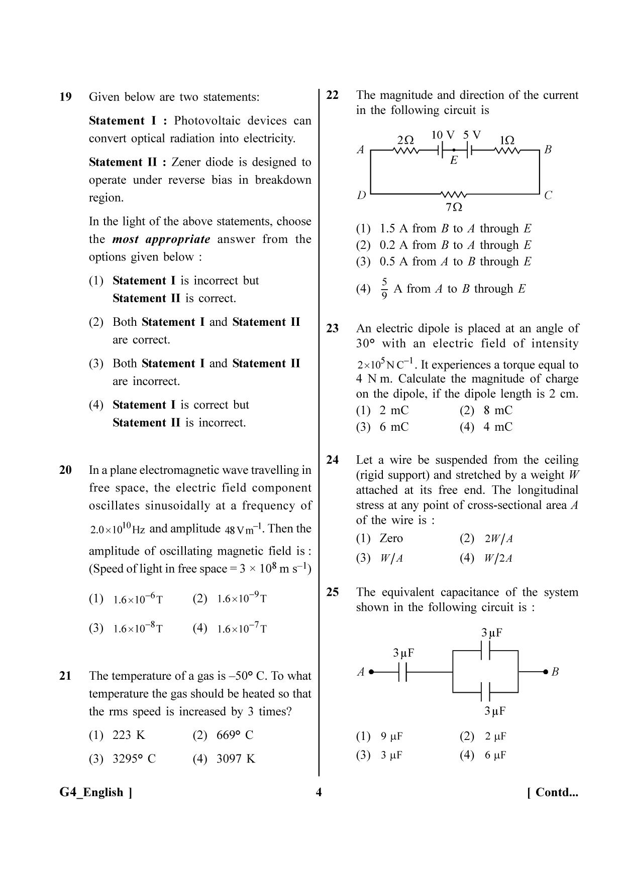 NEET 2023 G4 Question Paper - Page 4