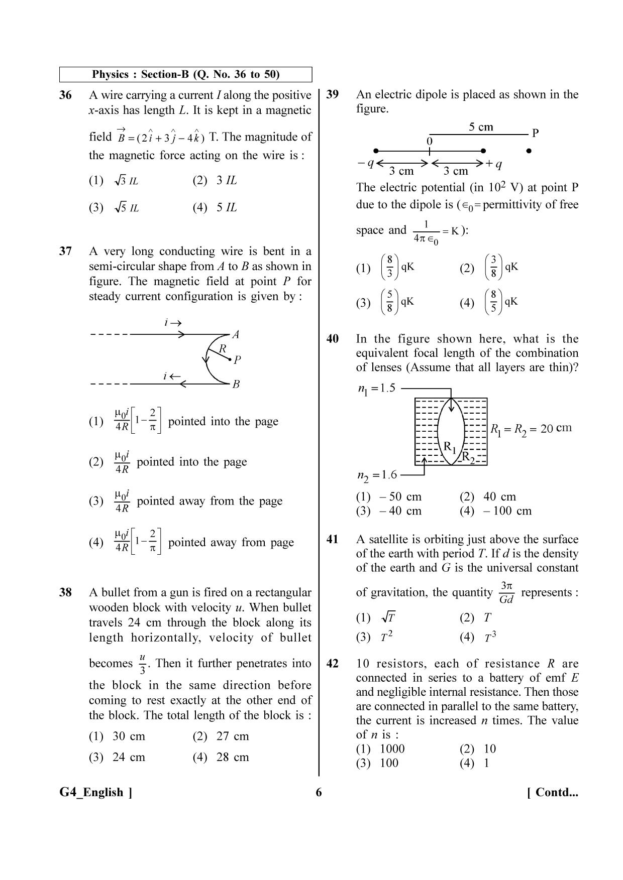 NEET 2023 G4 Question Paper - Page 6