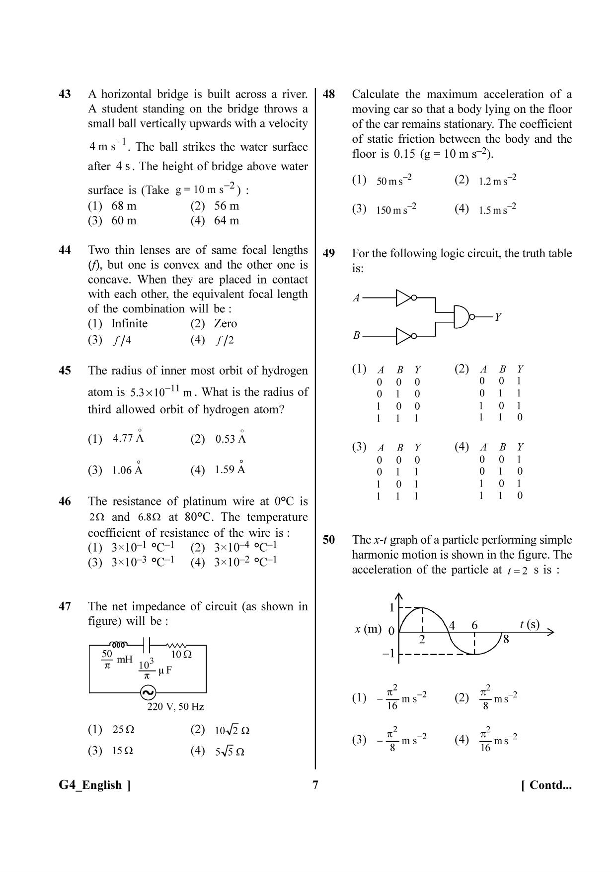 NEET 2023 G4 Question Paper - Page 7