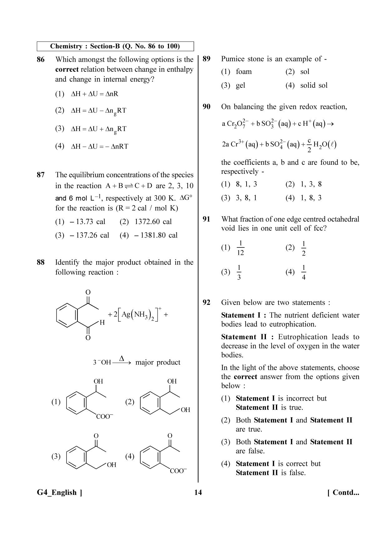 NEET 2023 G4 Question Paper - Page 14
