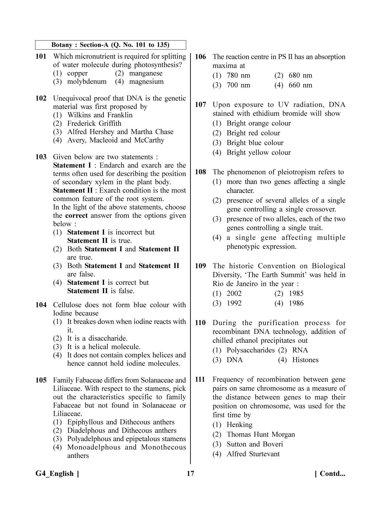NEET 2023 G4 Question Paper - Page 17