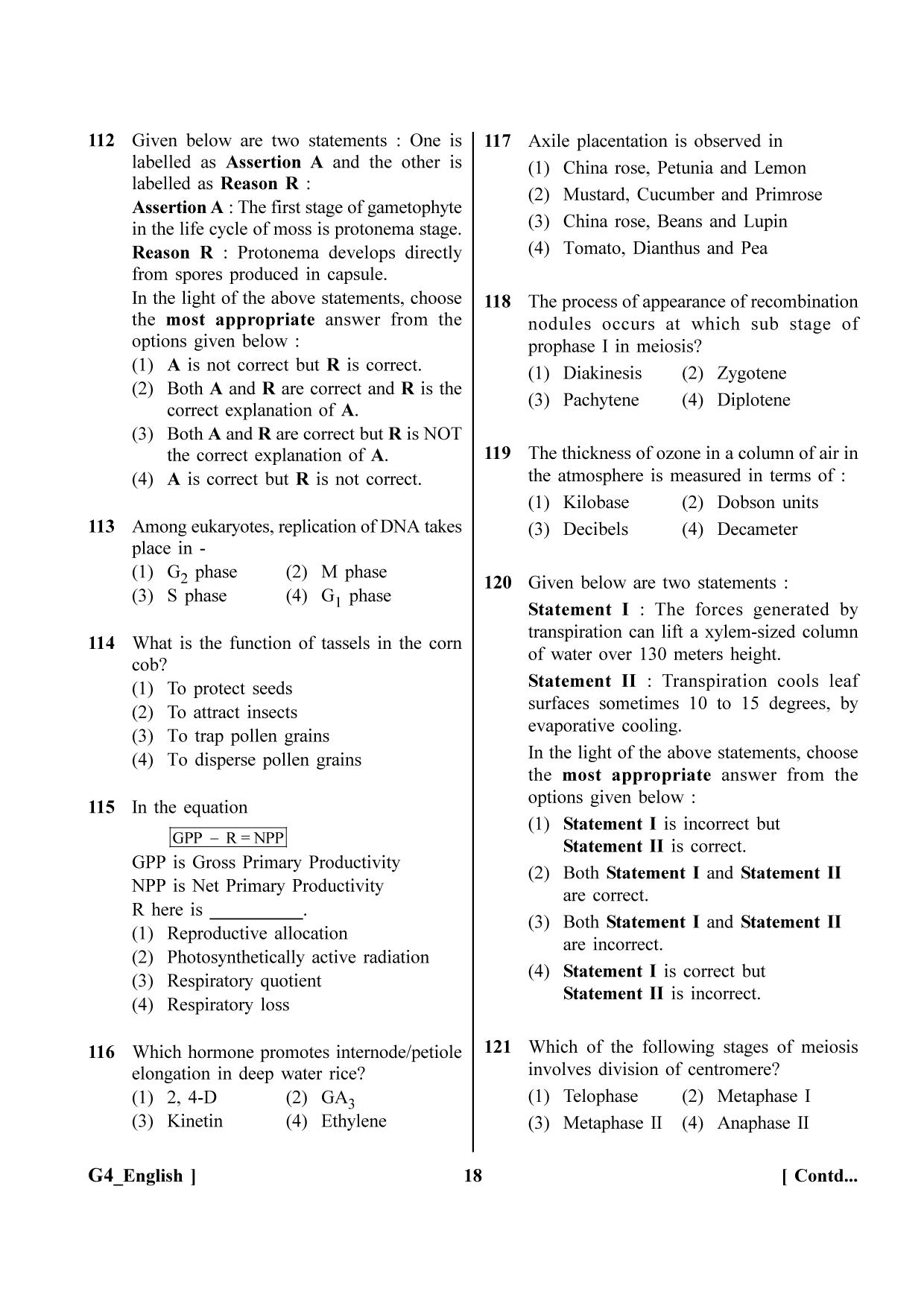 NEET 2023 G4 Question Paper - Page 18