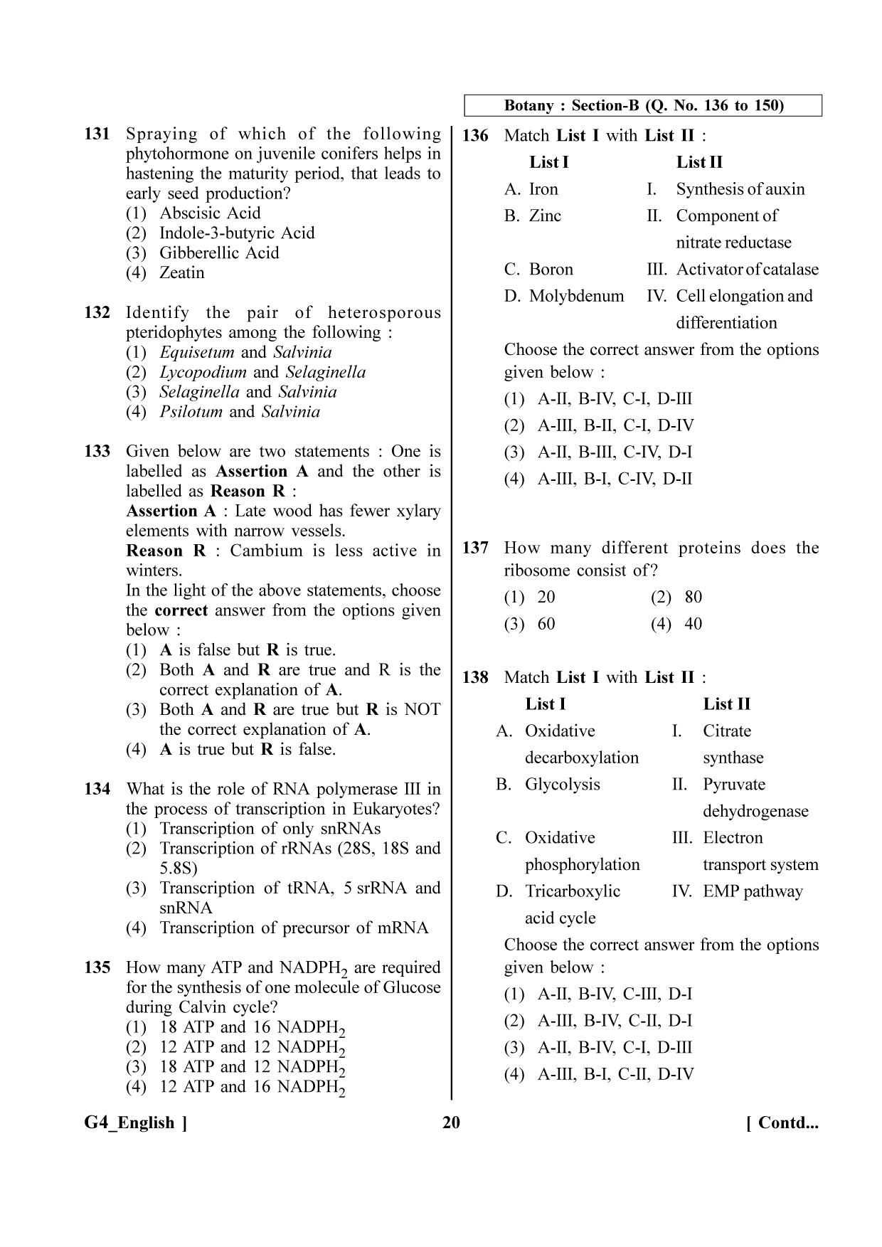 NEET 2023 G4 Question Paper - Page 20
