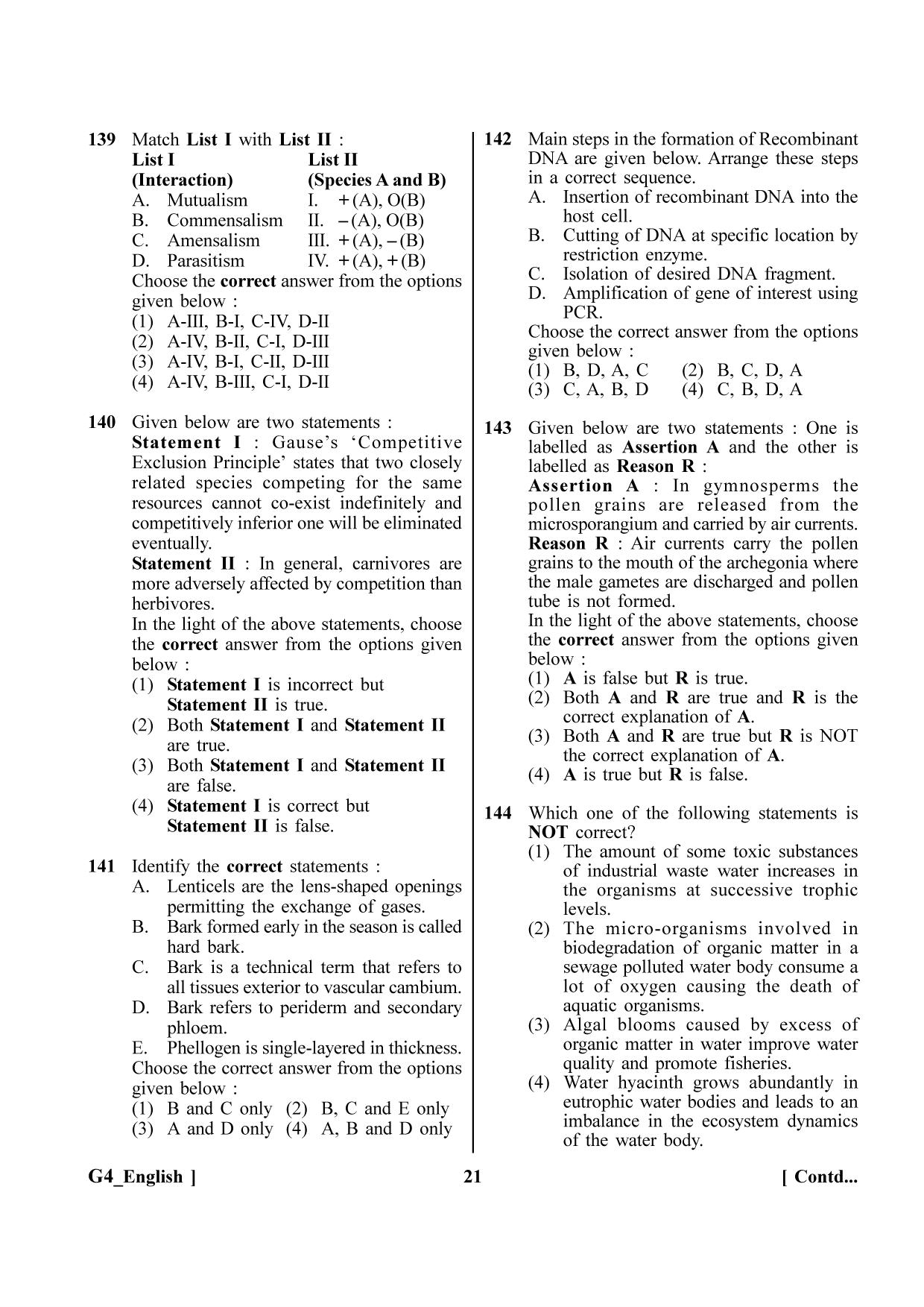 NEET 2023 G4 Question Paper - Page 21