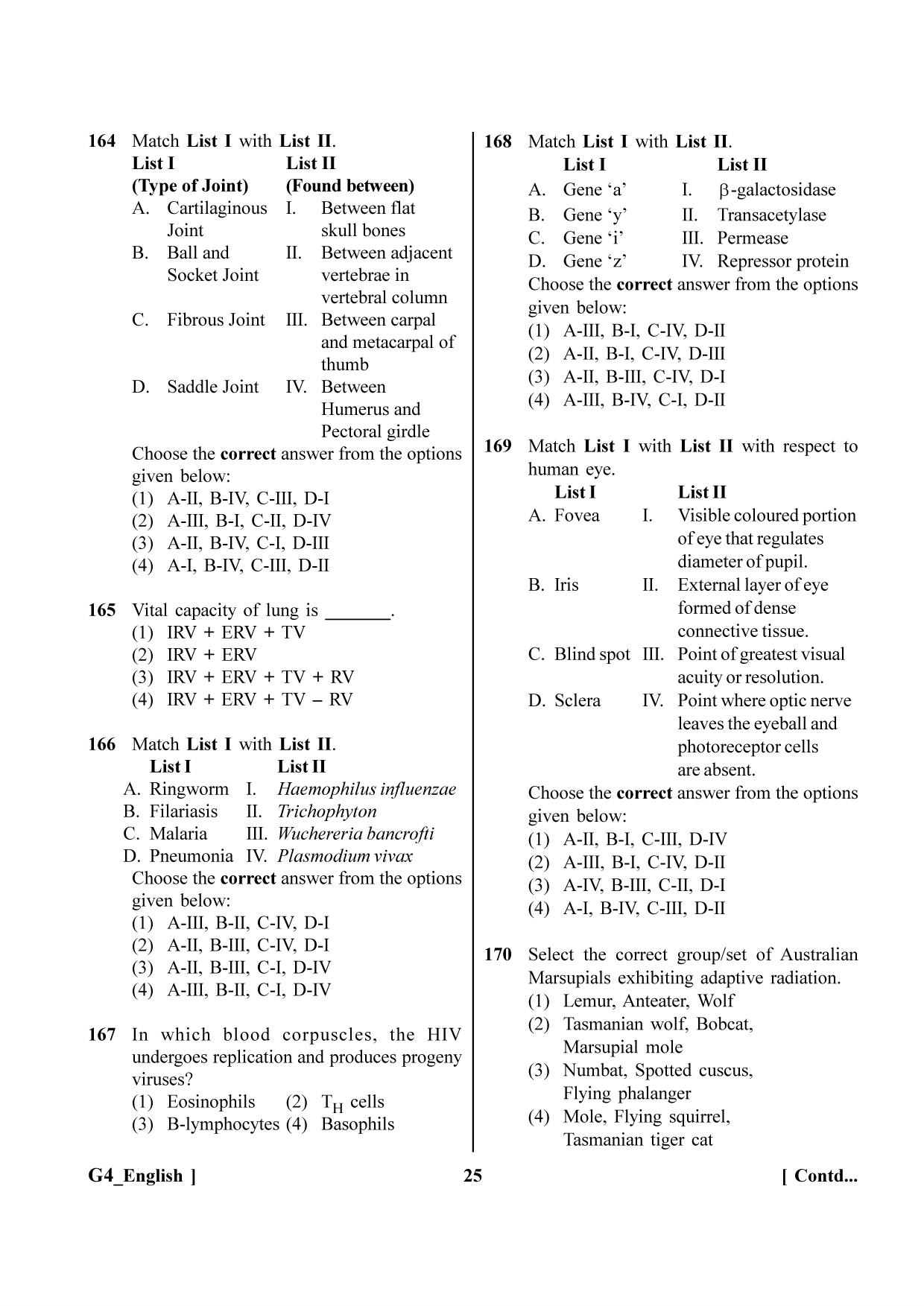 NEET 2023 G4 Question Paper - Page 25