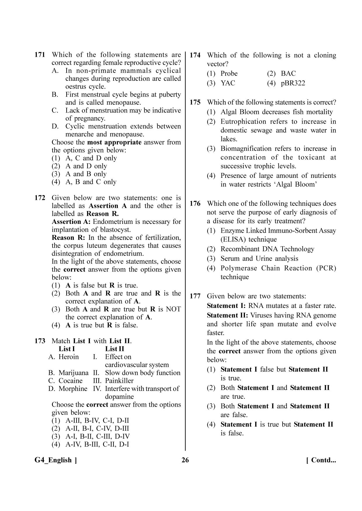 NEET 2023 G4 Question Paper - Page 26