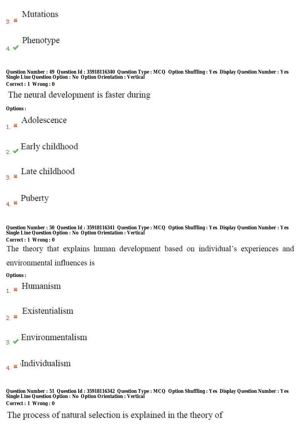 TS CPGET 2018 PGD in Child Psychology (Shift 2) Question Paper with Answer Key - Page 21