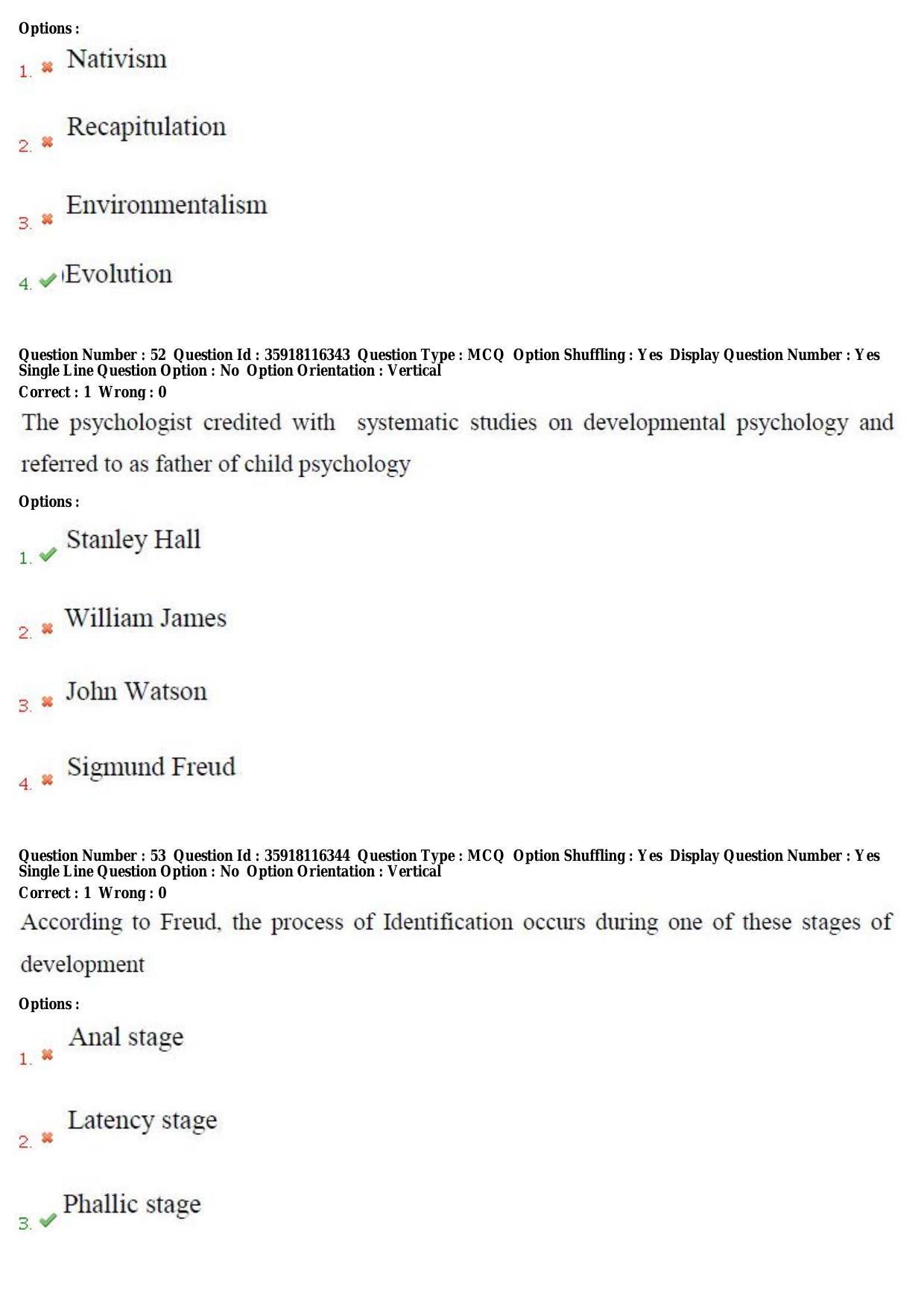 TS CPGET 2018 PGD in Child Psychology (Shift 2) Question Paper with Answer Key - Page 22
