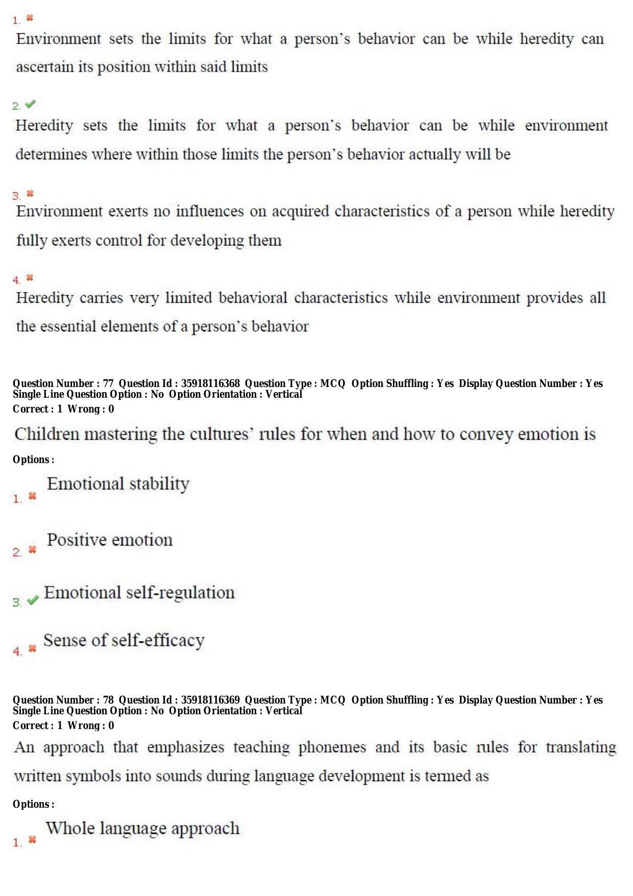 TS CPGET 2018 PGD in Child Psychology (Shift 2) Question Paper with Answer Key - Page 32