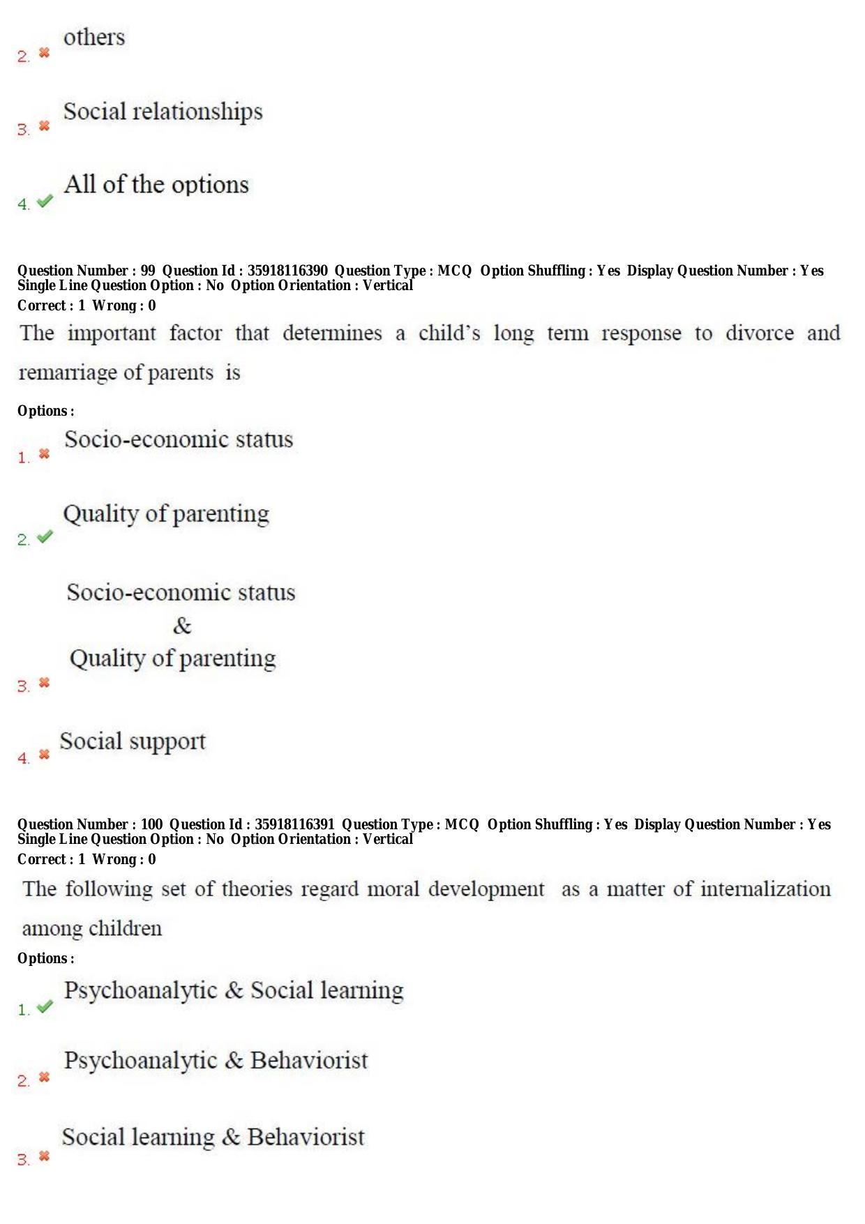 TS CPGET 2018 PGD in Child Psychology (Shift 2) Question Paper with Answer Key - Page 41