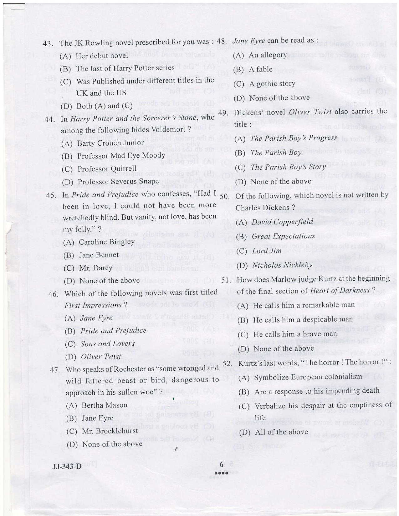 KUET 2023 M.A. English Honors Question Paper - Page 18