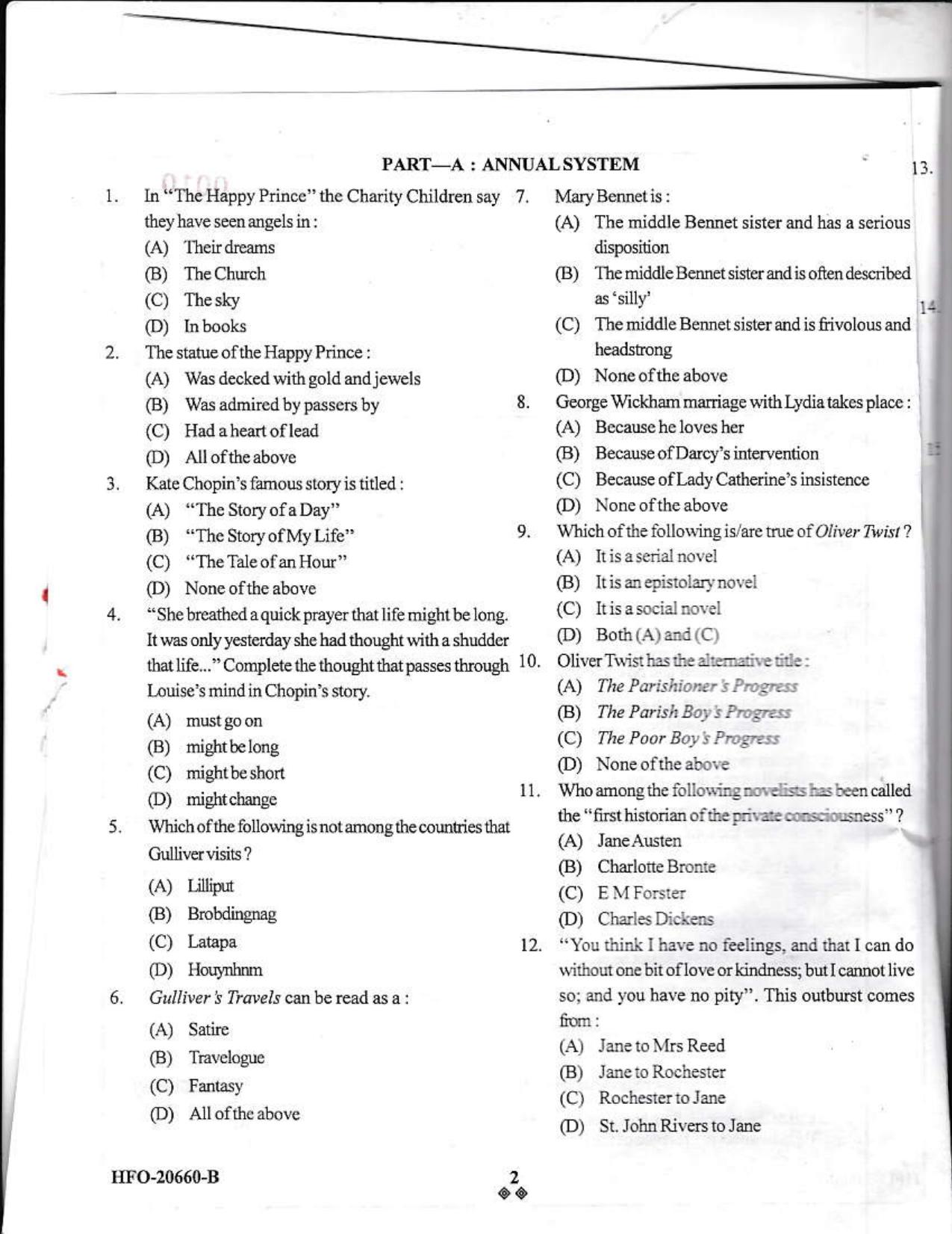 KUET 2023 M.A. English Honors Question Paper - Page 20