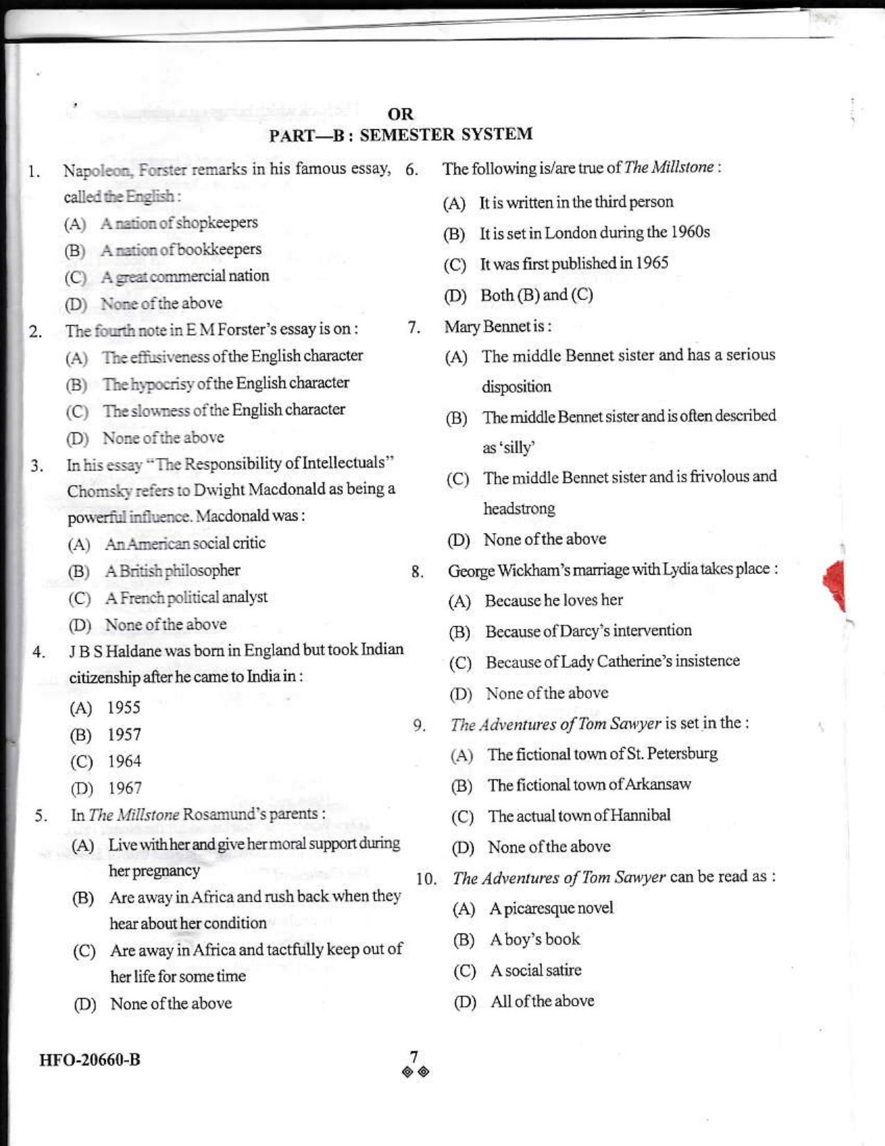 KUET 2023 M.A. English Honors Question Paper - Page 26