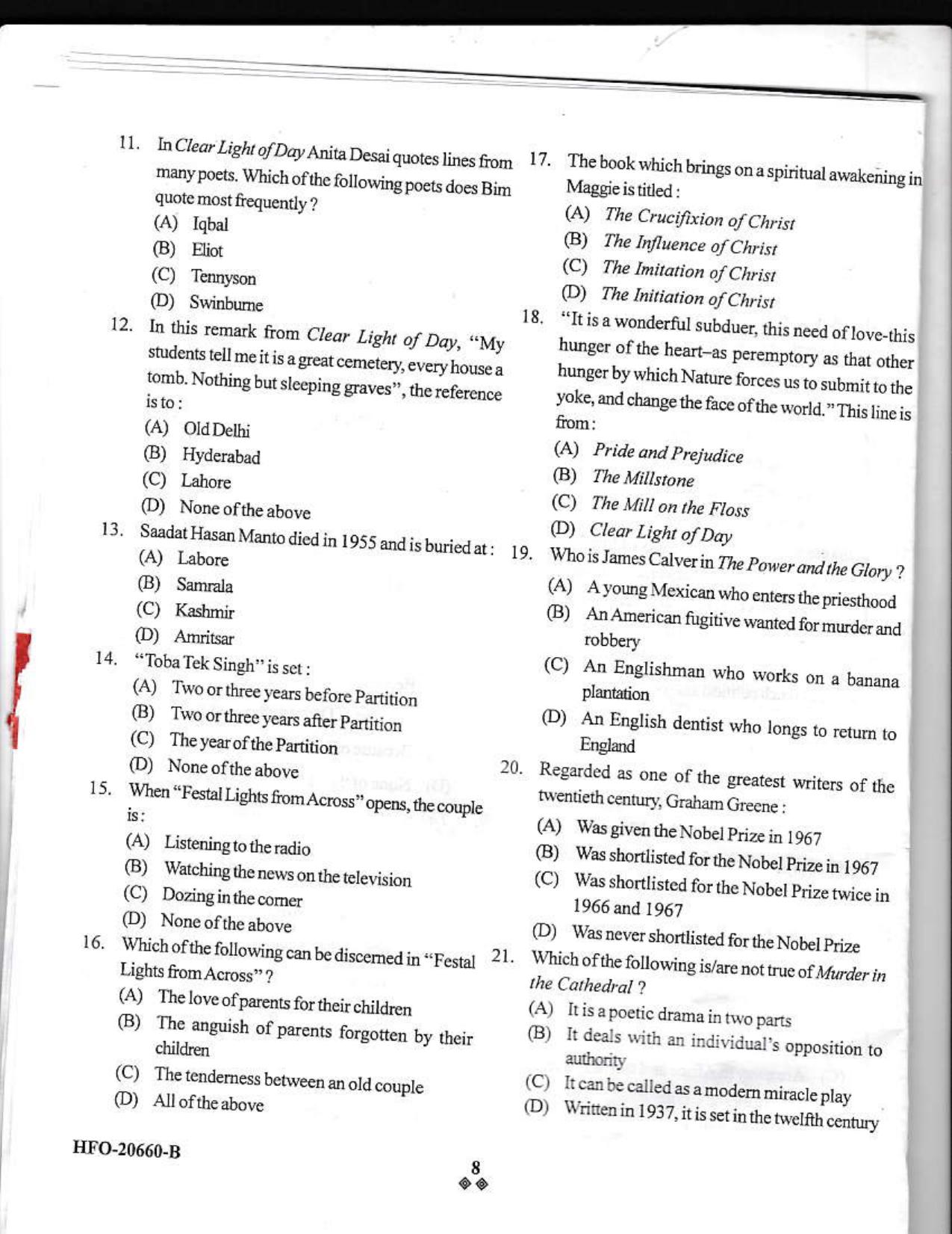 KUET 2023 M.A. English Honors Question Paper - Page 27