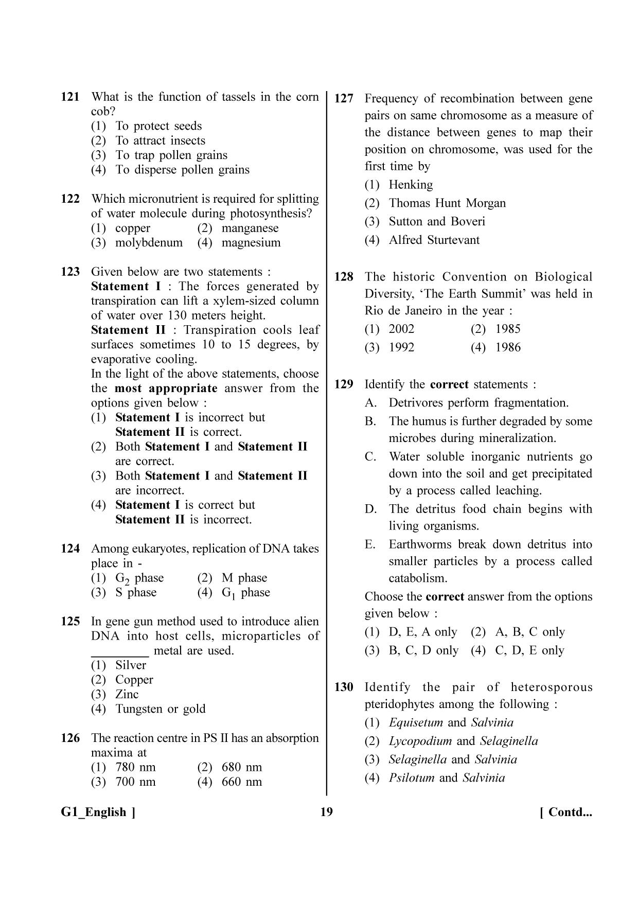 NEET 2023 G1 Question Paper - Page 19