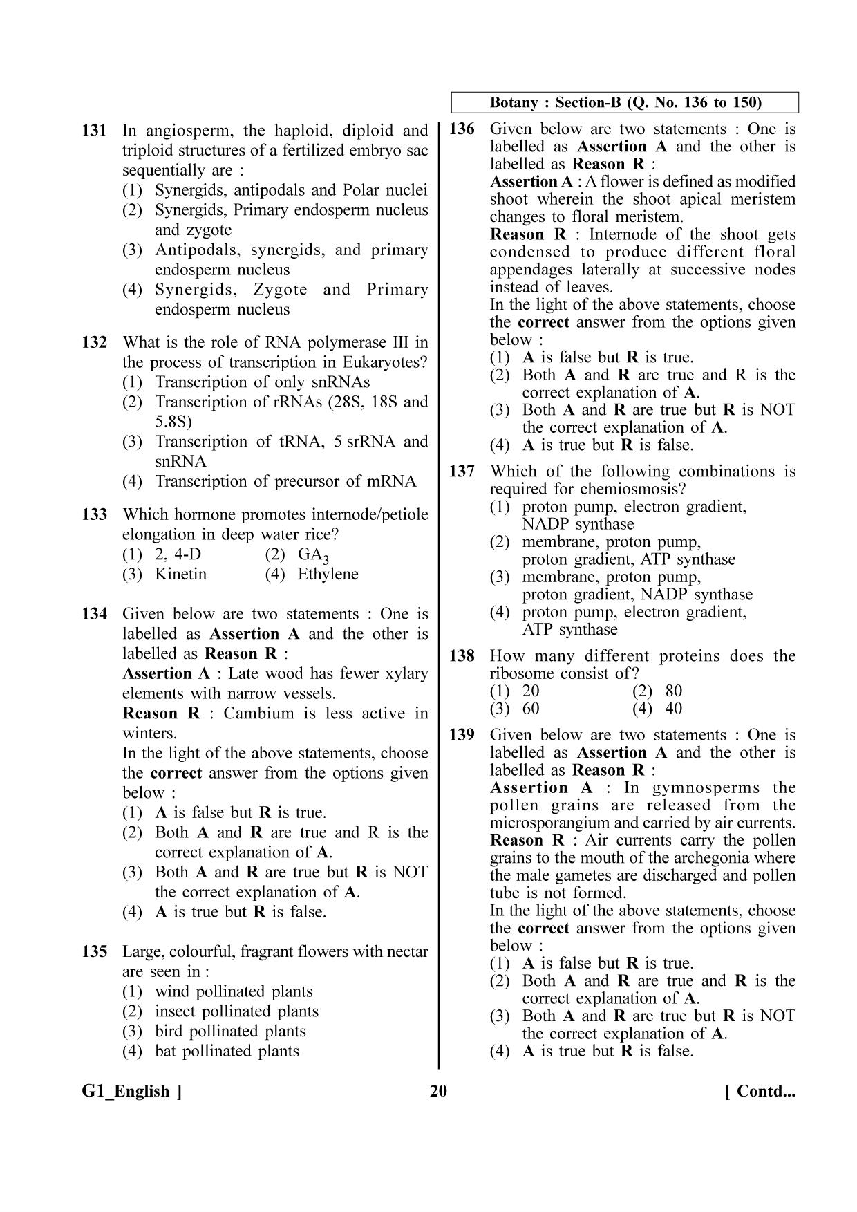 NEET 2023 G1 Question Paper - Page 20