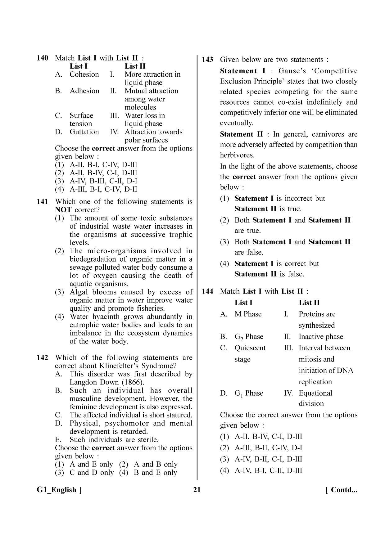 NEET 2023 G1 Question Paper - Page 21