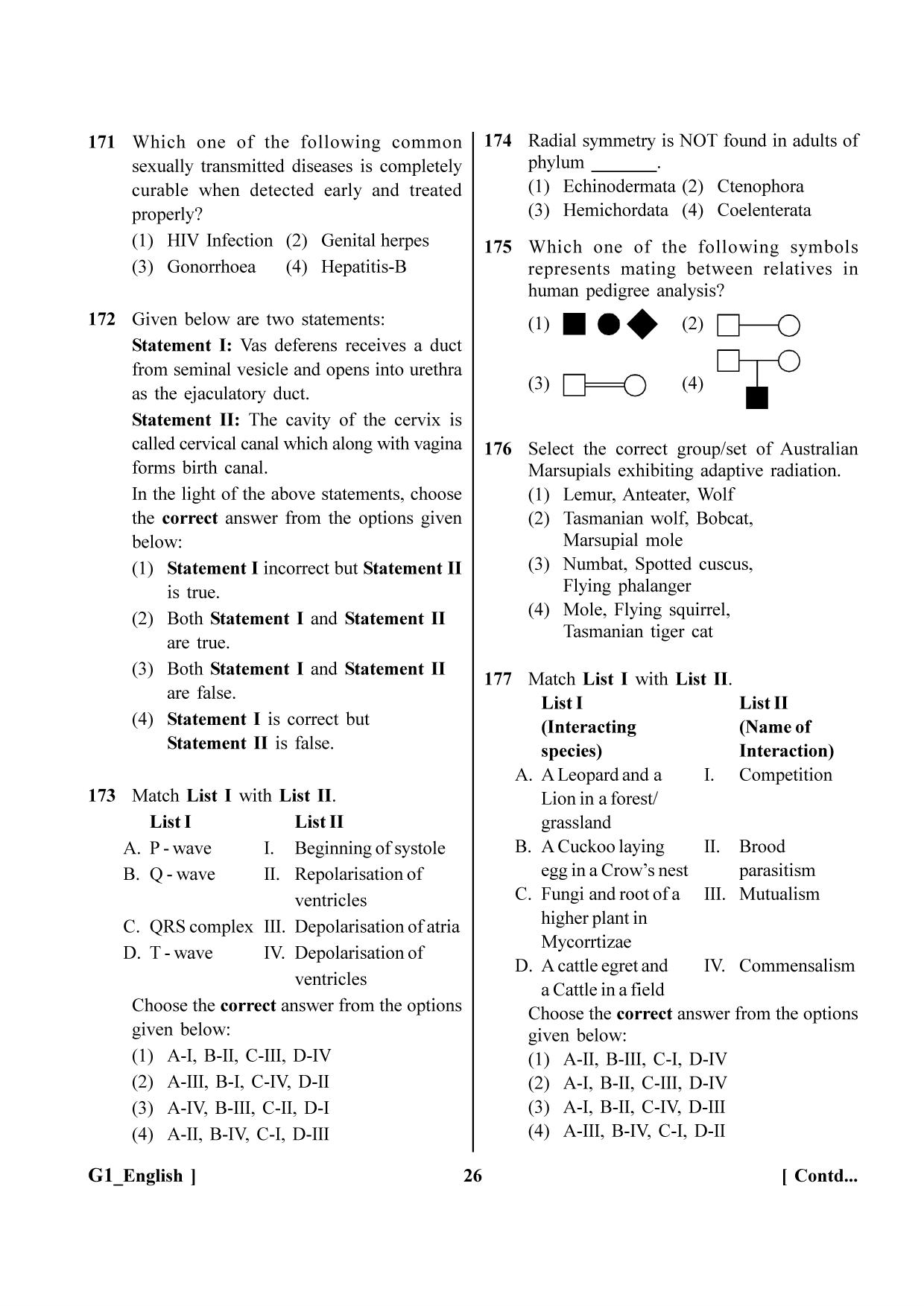 NEET 2023 G1 Question Paper - Page 26