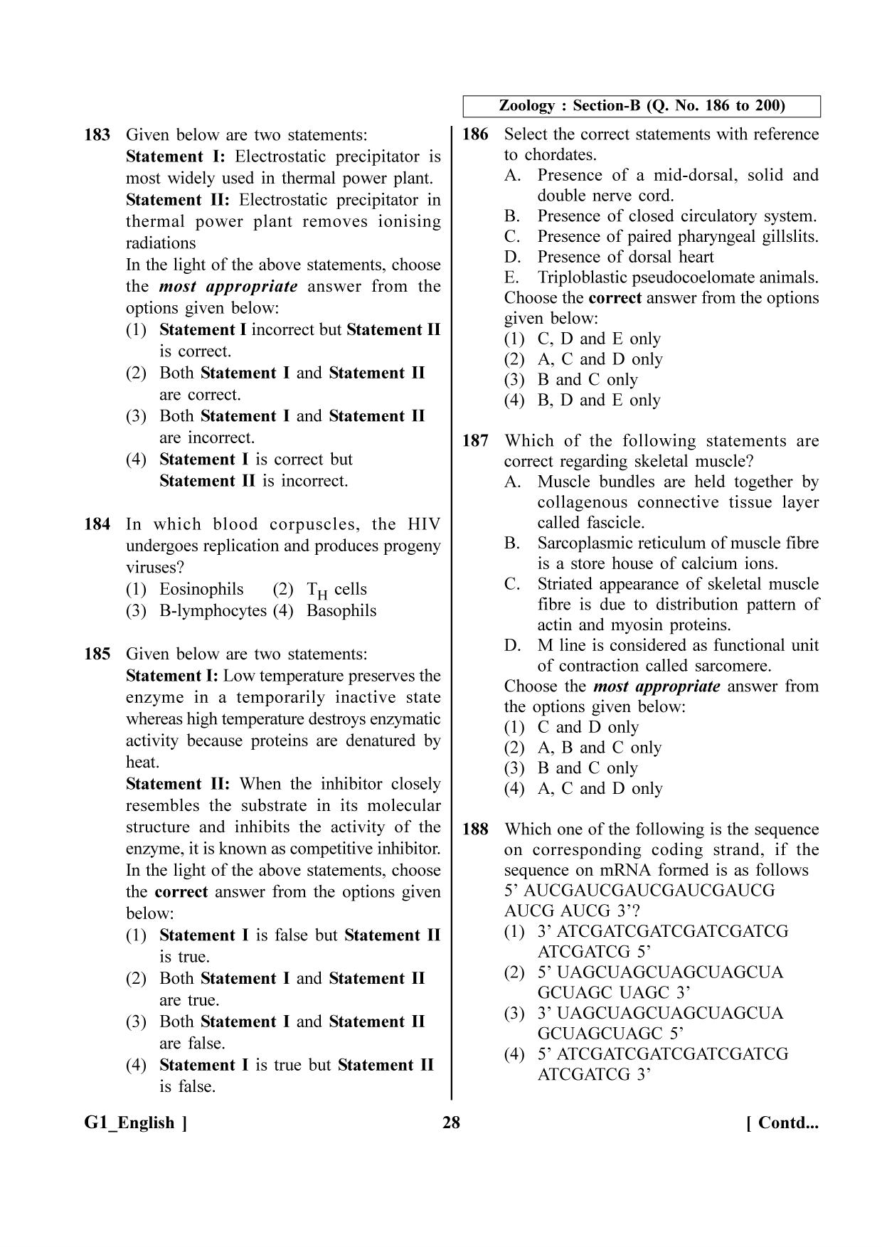 NEET 2023 G1 Question Paper - Page 28