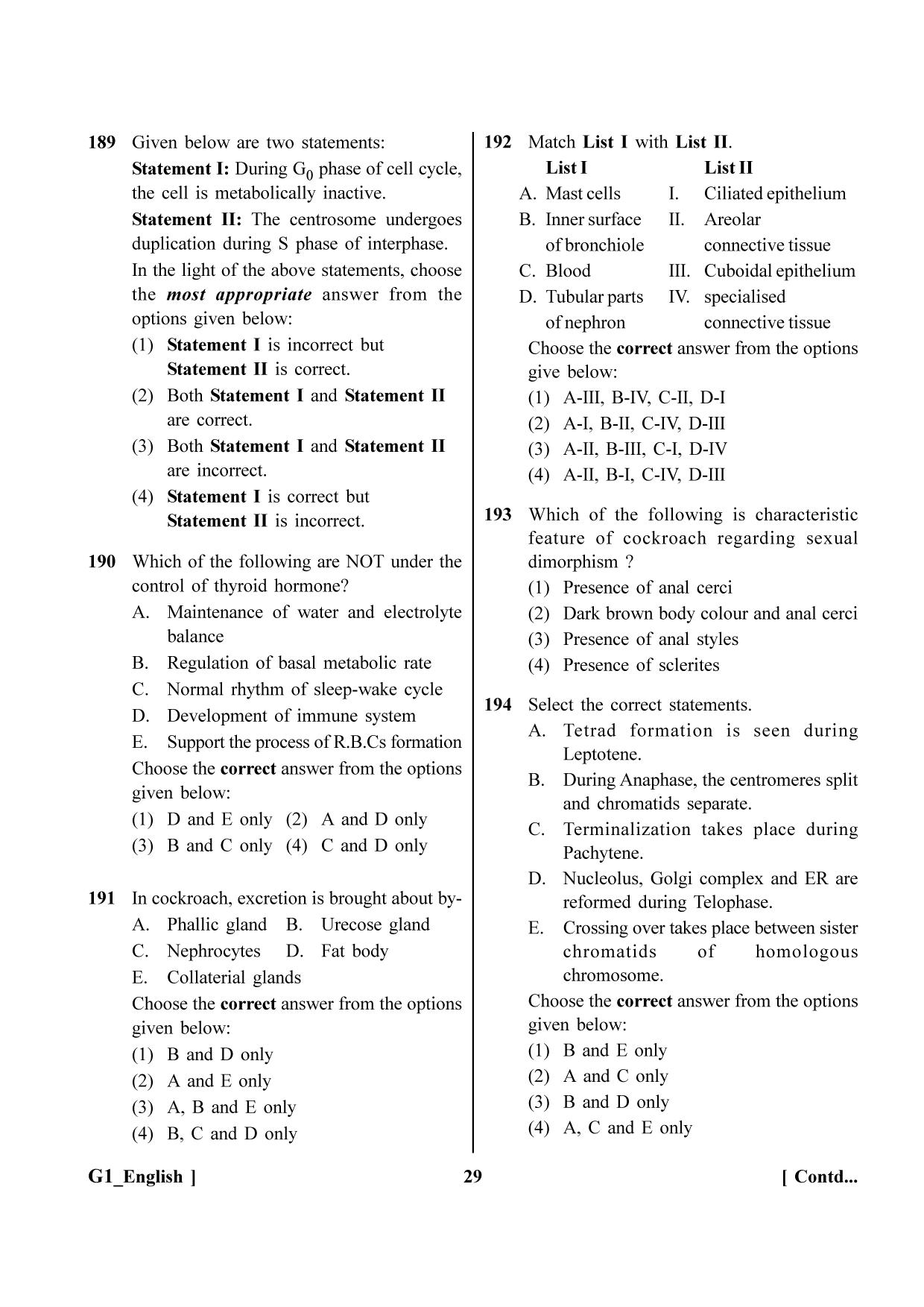 NEET 2023 G1 Question Paper - Page 29