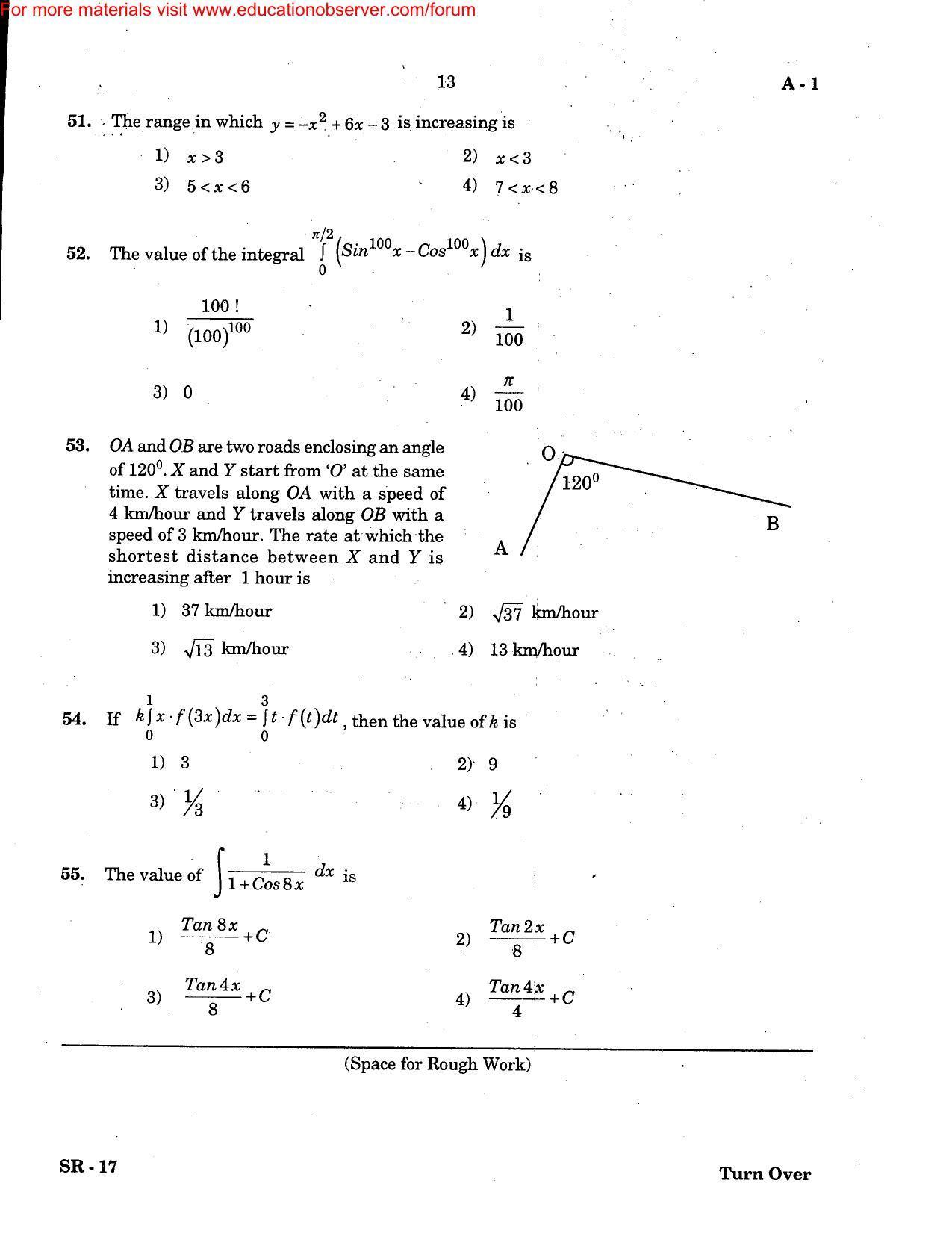 KEAM Paper II 2007 Question Paper - Page 13
