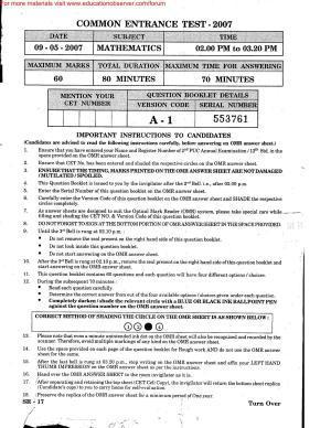 KEAM Paper II 2007 Question Paper
