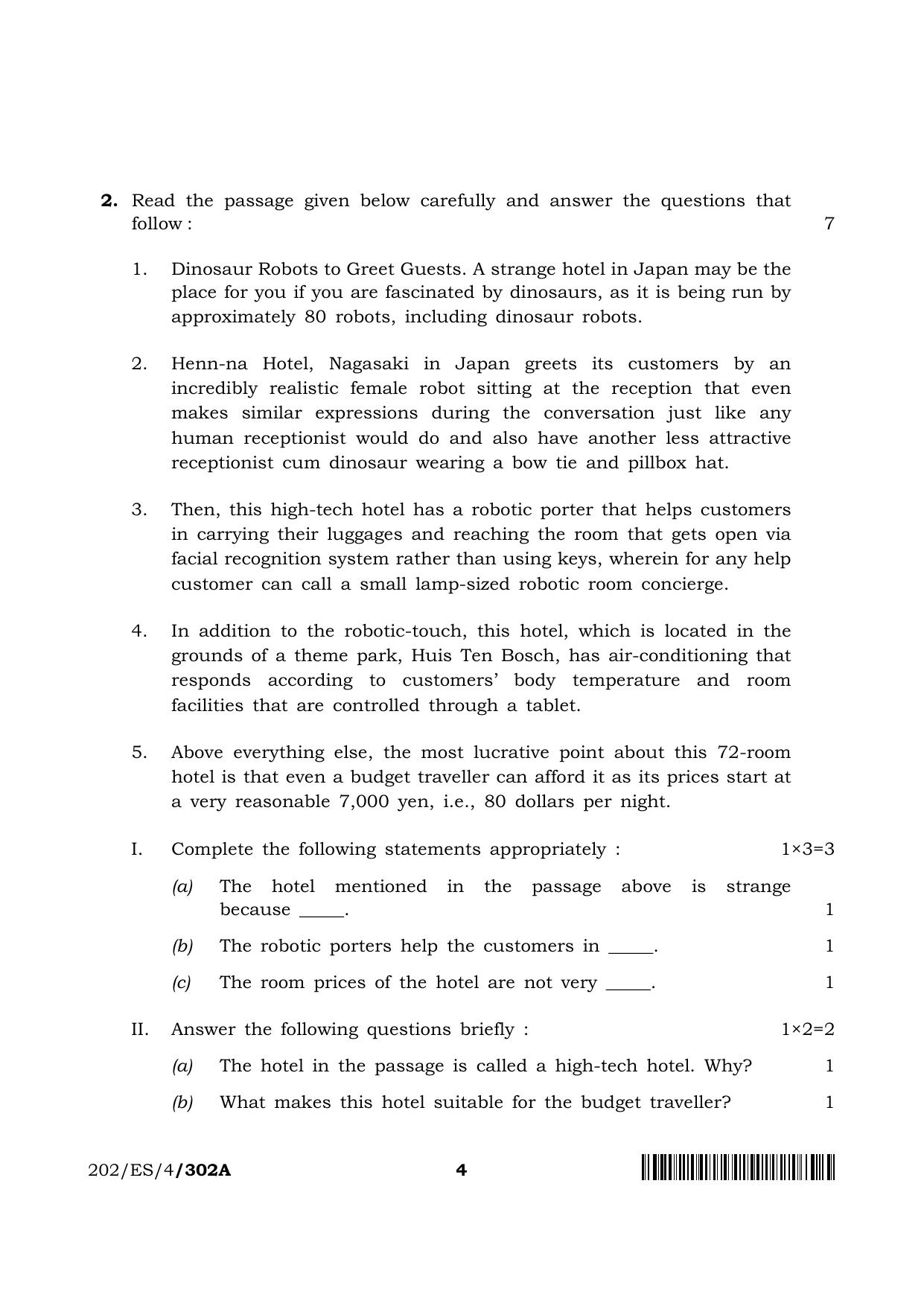 NIOS 2023 Class 10 English (ES) Question Paper - Page 4