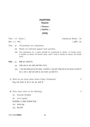 NIOS April 2013 Class 12 Painting Question Paper