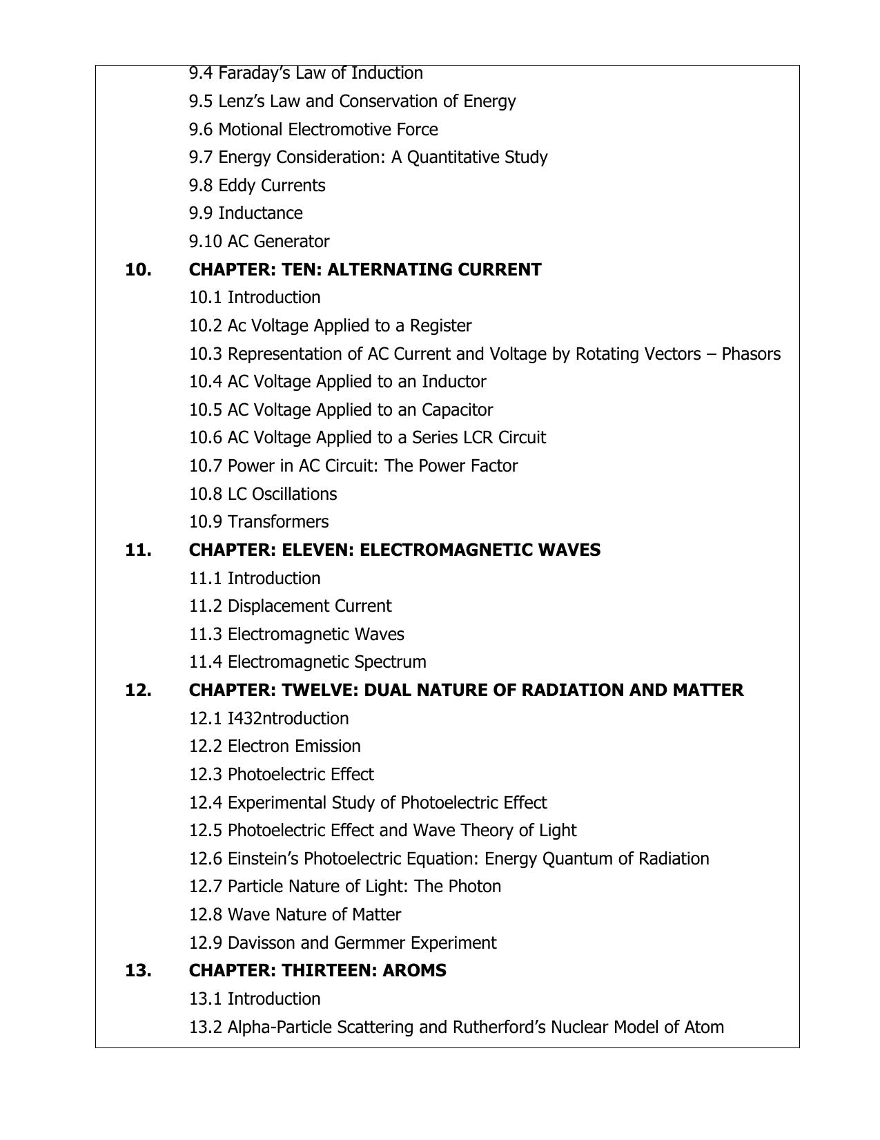 AP Board (APBIE) Class 12 All Science Groups (Intermediate II Year) Syllabus - Page 10