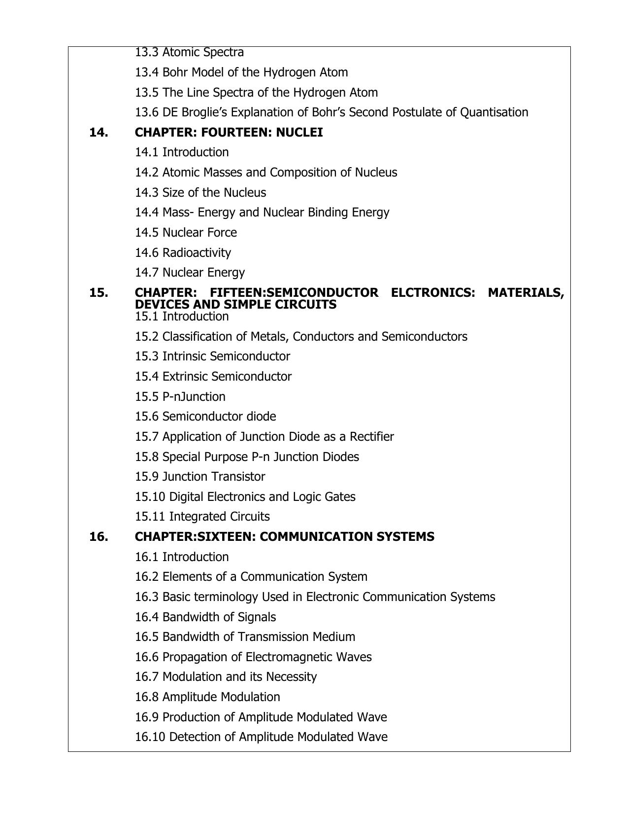 AP Board (APBIE) Class 12 All Science Groups (Intermediate II Year) Syllabus - Page 11