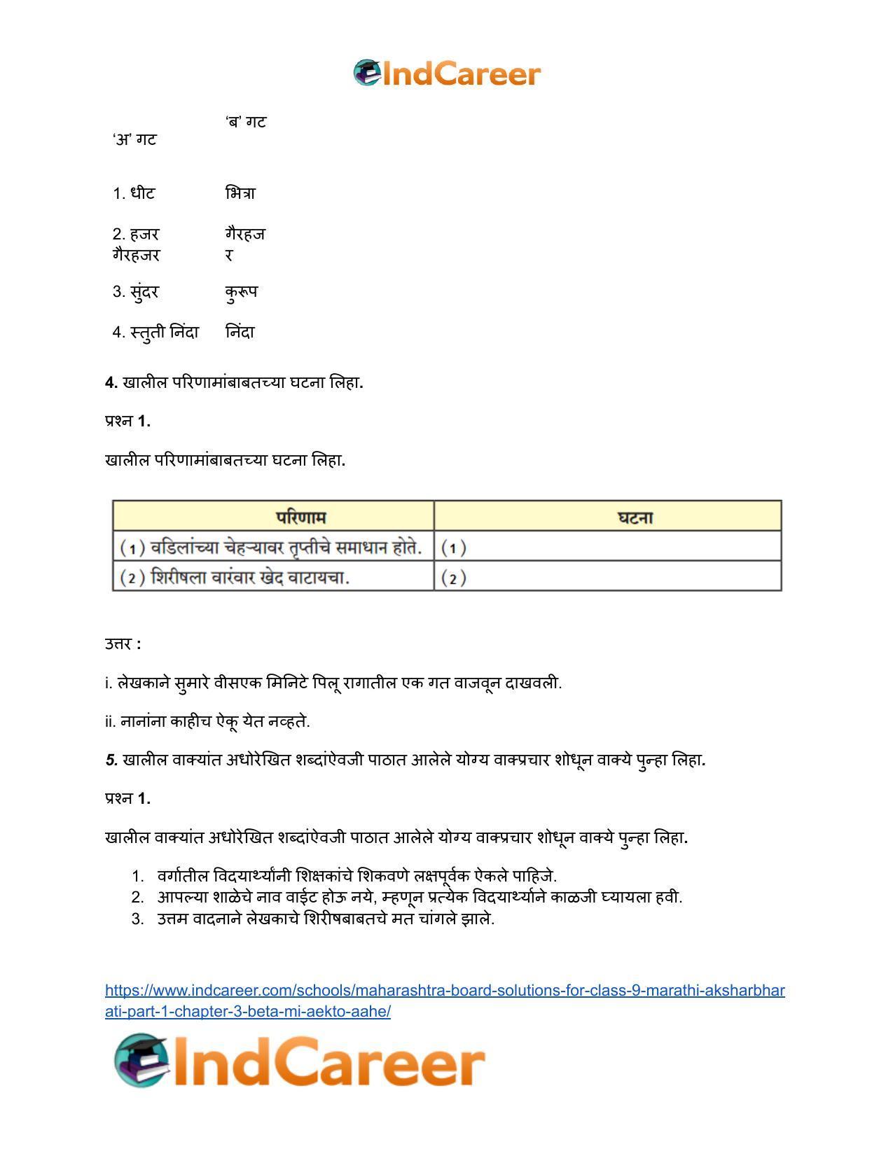 Maharashtra Board Solutions for Class 9- Marathi Aksharbharati (Part- 1): Chapter 3- ‘बेटा, मी ऐकतो आहे!’ - Page 5